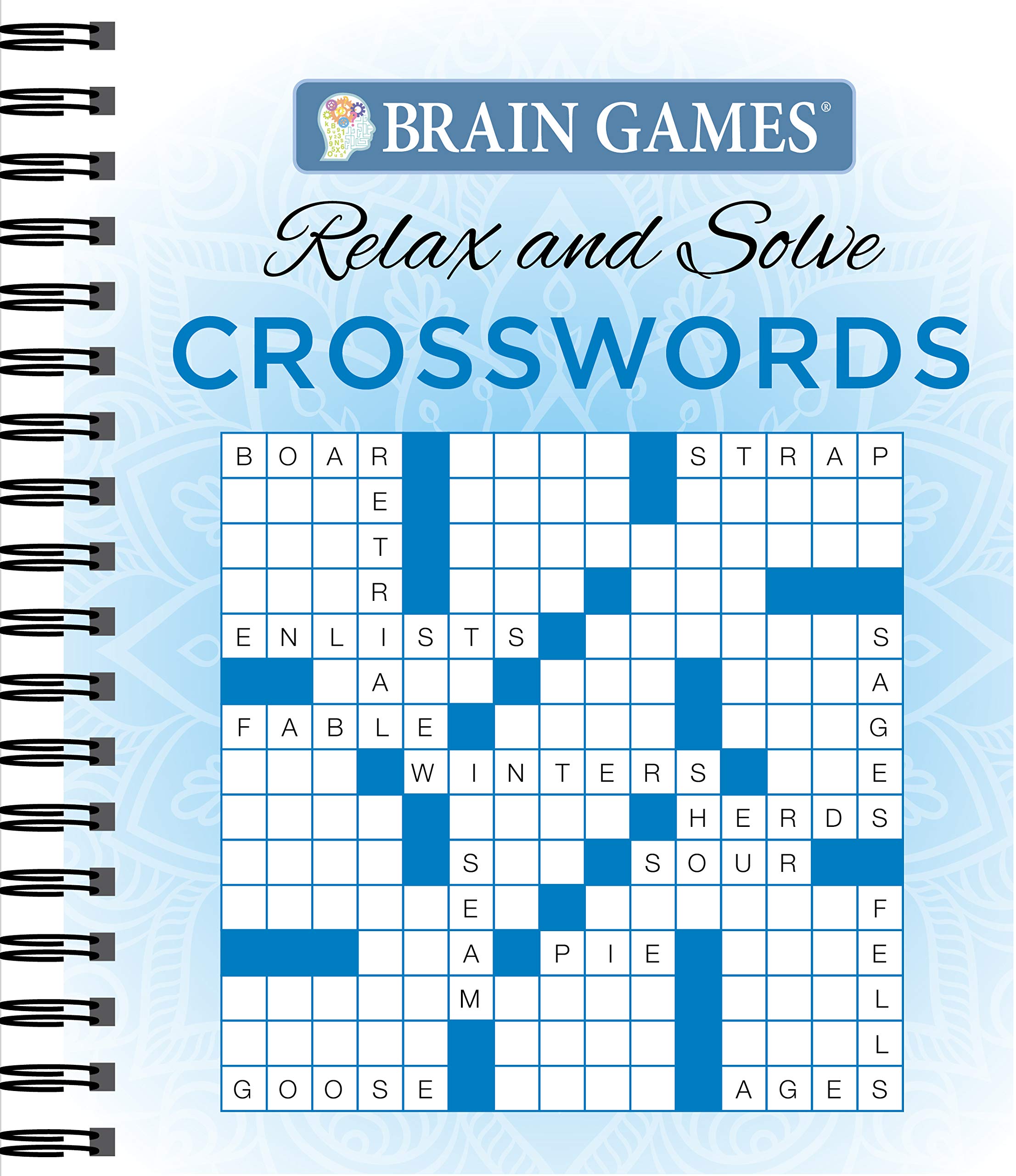 Brain Games Relax and Solve: Crosswords (Blue)