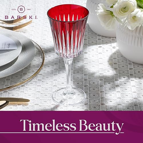 Miniatura 6 de Barski Copas de vino - Copas de vino - Vino tinto - Vino blanco - Rubí - Copa de agua - Copas de tallo - Juego de 6 copas - Vidrio similar al