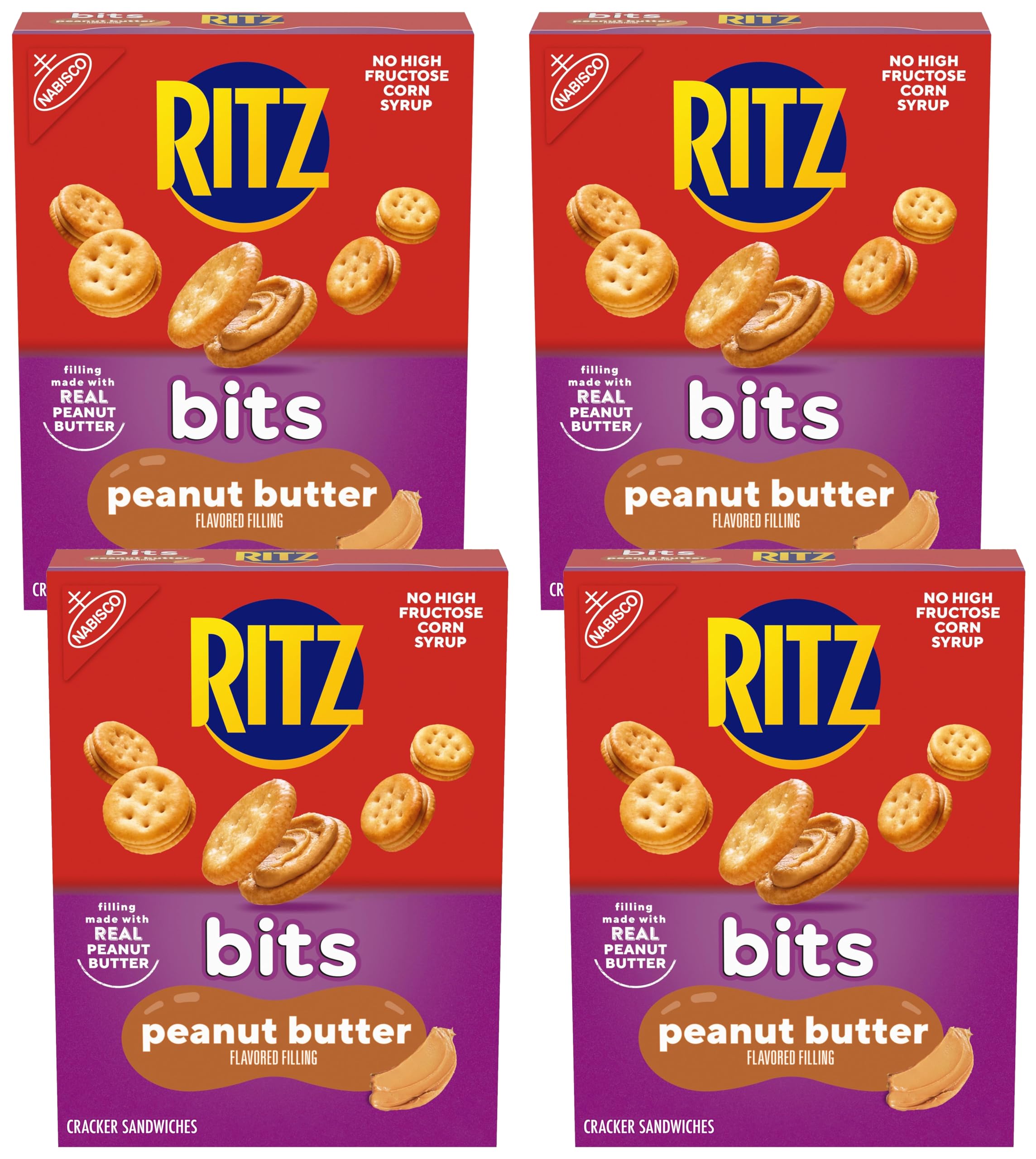 Ritz PEANUT BUTTER / 8.8 Ounce (Pack of 4) / 1 Sandwich