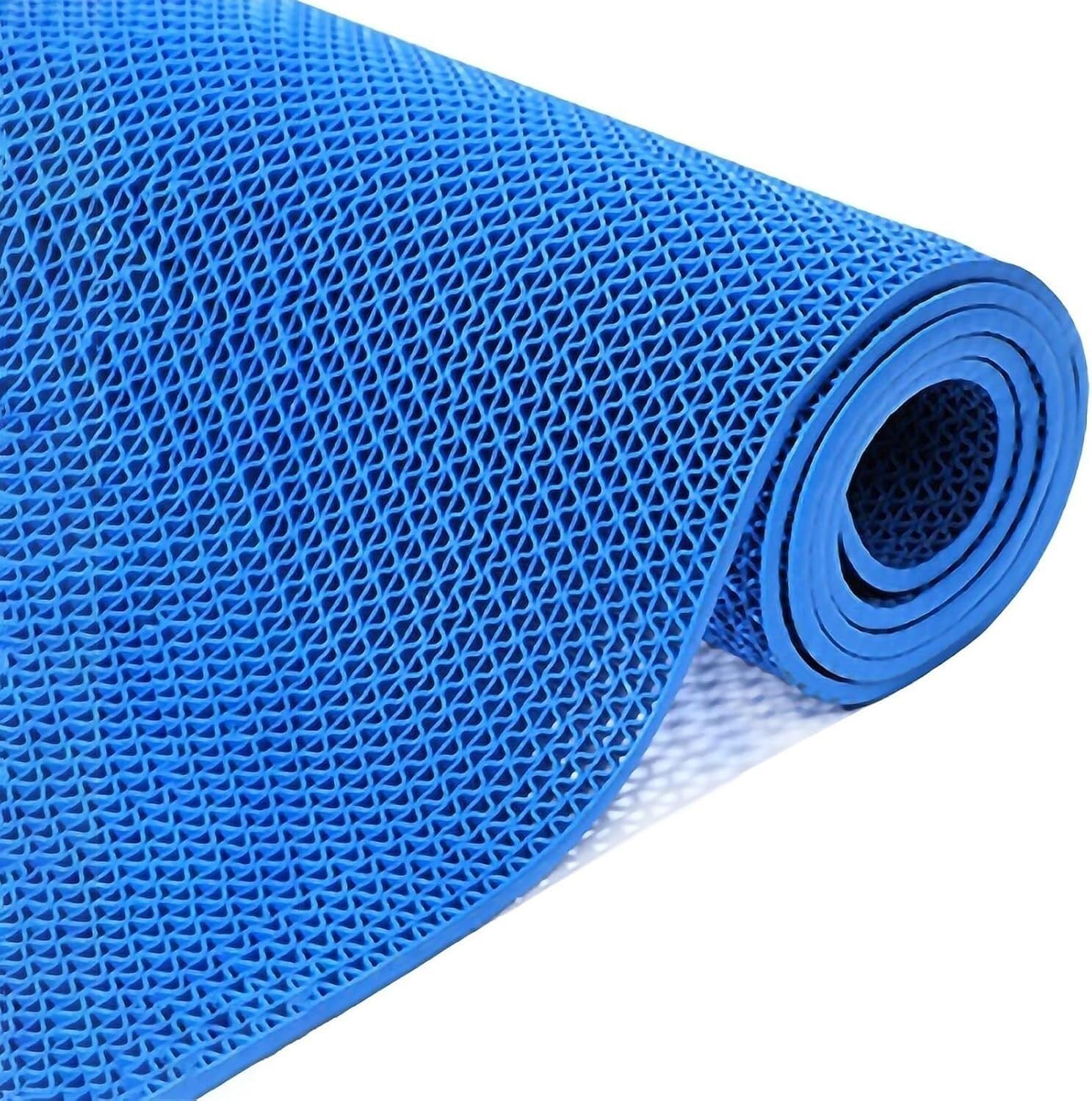 Hpthly Blue Drainage Floor Mat 5Mm Thick, Commercial Waterproof Wet Area Floor Mat Kitchen Bathroom Non,-90Cmx500cm