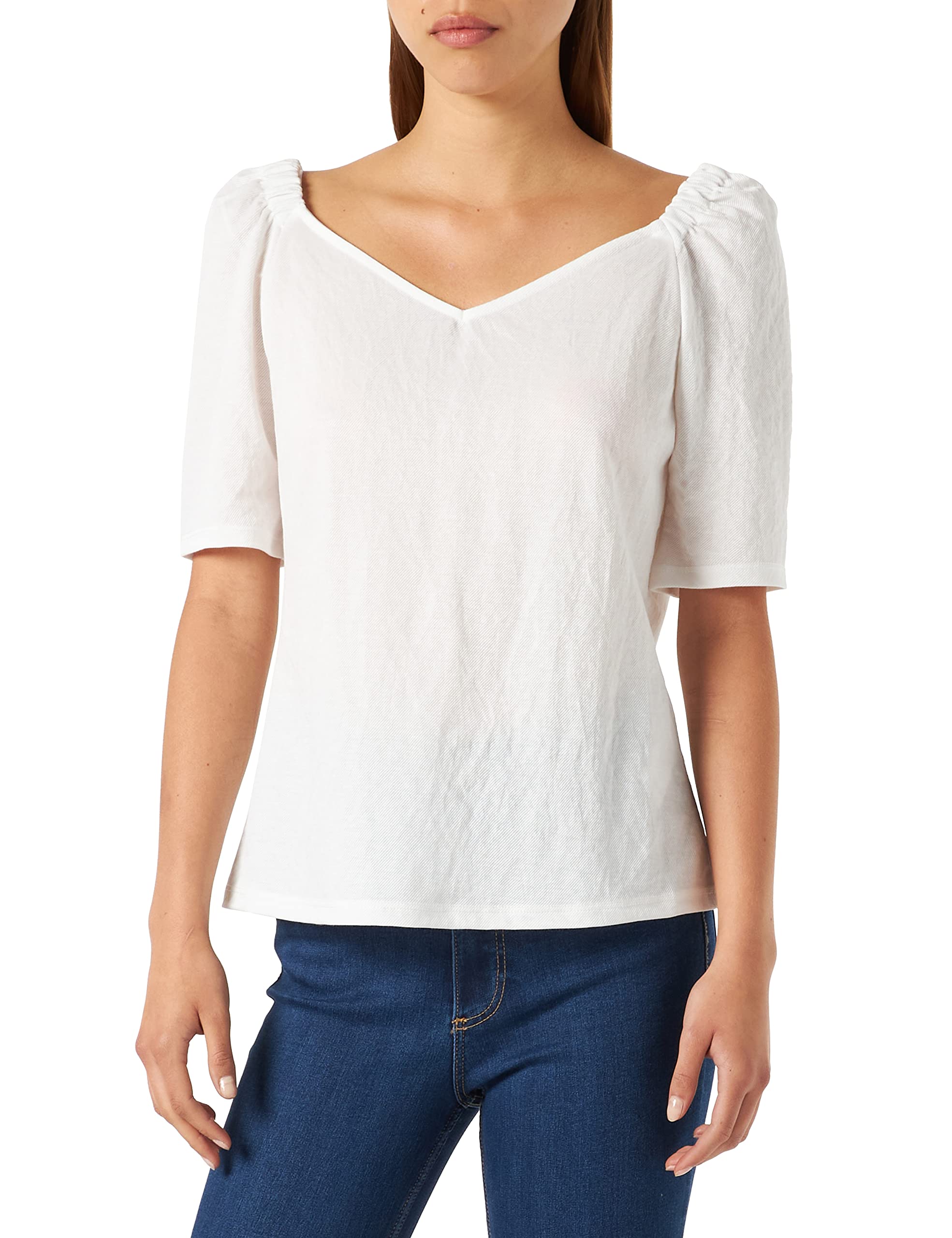 comma Women's T-Shirt, 0120 White, 14