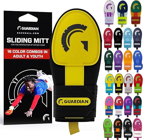 Miniatura 21 de Guante deslizante Guardian Baseball - Tallas para jóvenes y adultos - Guante deslizante para béisbol - Correa de compresión elástica