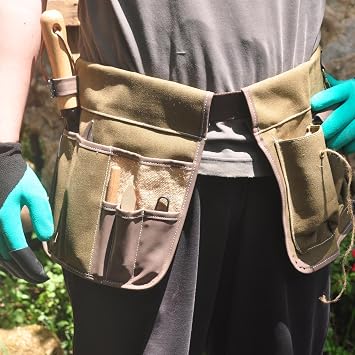 Gardenwind 14Pcs Gardening Tools for Men Gardening Hand Tools with Weeder, Scale, Sawtooth, Cut Rope, Waist Bag,Heavy Duty, Garden Gifts for dad