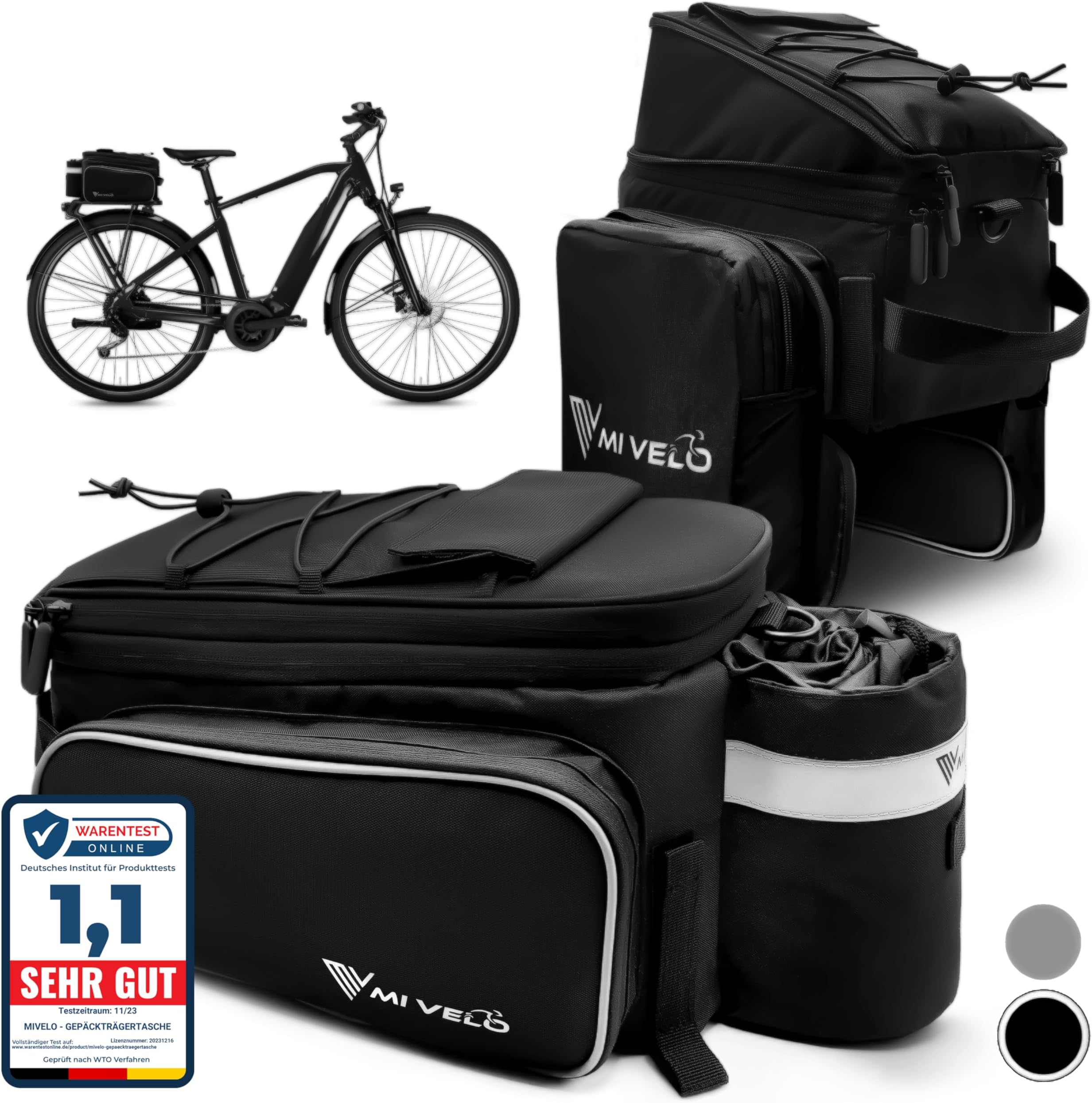 Rucksack Kombi 3 In 1 Fahrradtasche Gepcktrger 10L Wasserdicht  Reflektierend  Multifunktionale Hinterradtasche