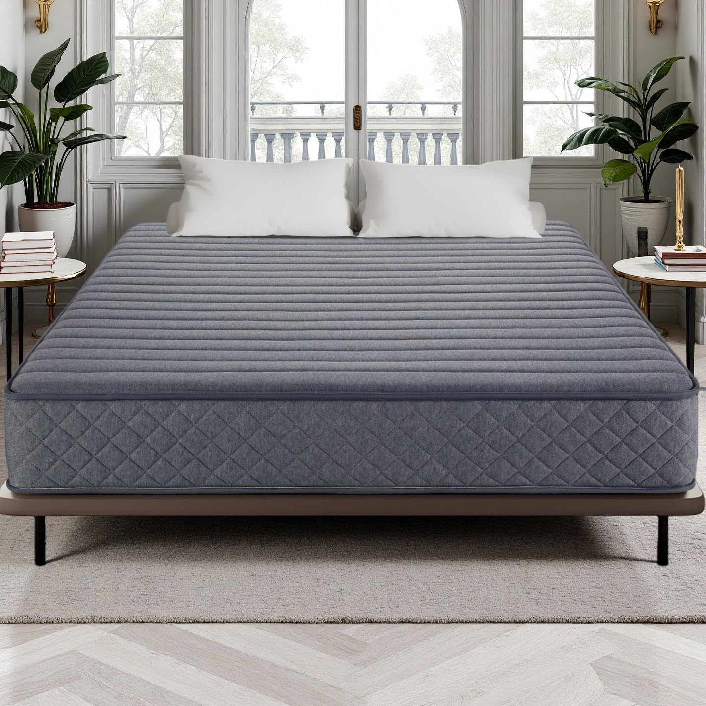 Queen Mattress, 12 Inch Hybrid Memory Foam Queen Size Mattress in a Box with Individual Pocket Springs,Medium Feel Bed Mattresses for Pressure Relief,CertiPUR-US