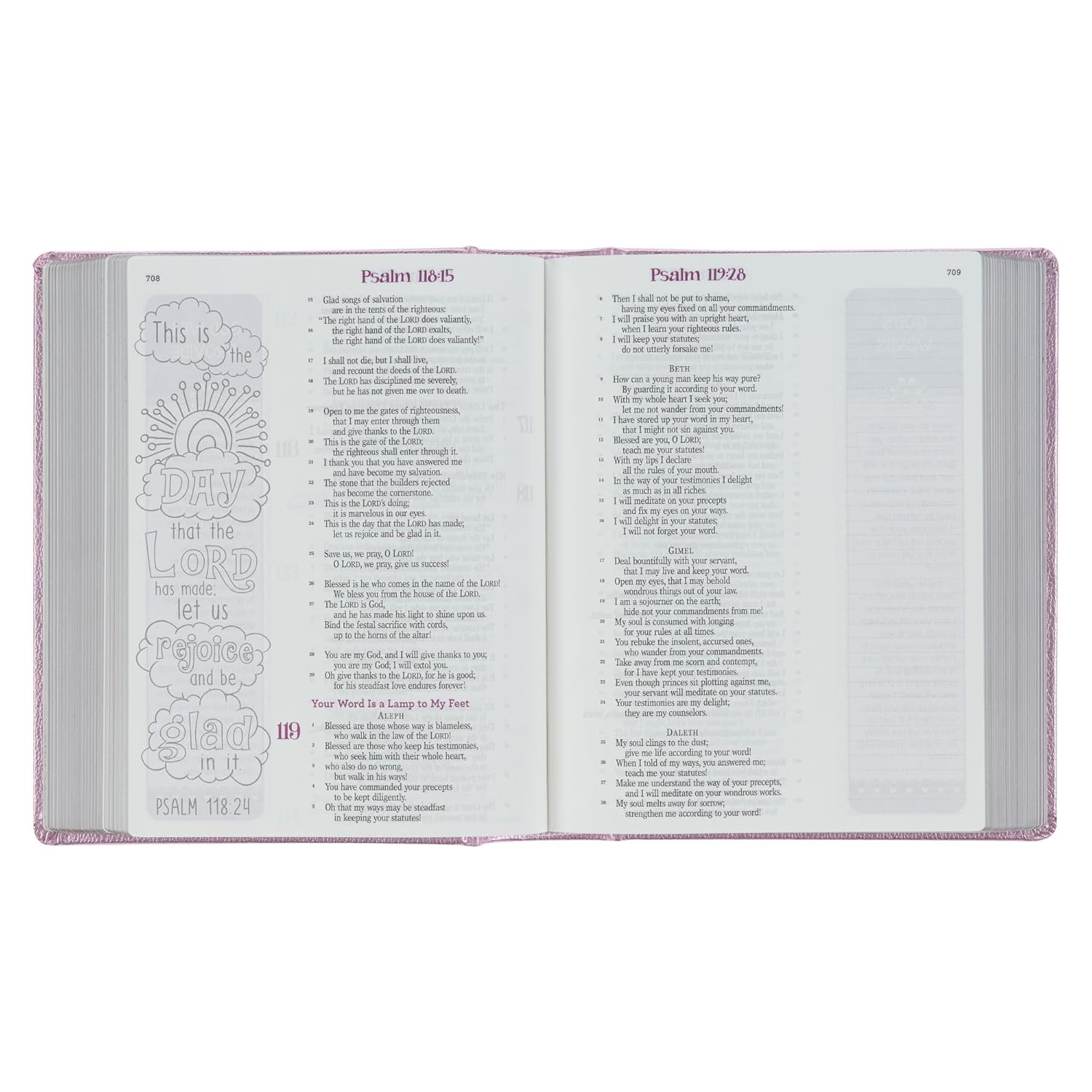 ESV Holy Bible, My Creative Bible For Girls, Faux Leather Hardcover w/Ribbon Marker, Illustrated Coloring, Journaling and Devotional Bible, English ... Metallic Pink (ESV Creative Editions Girls)