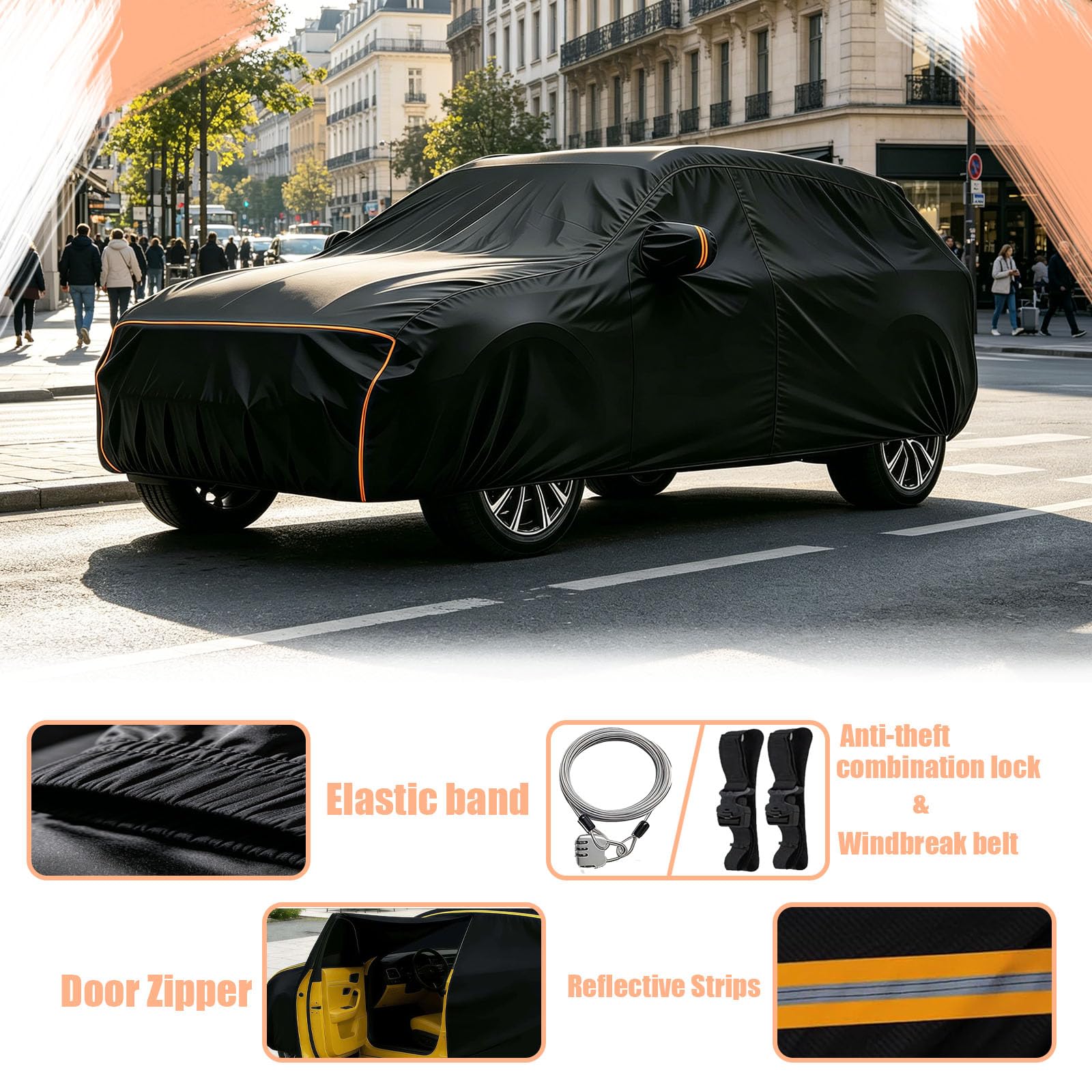 Abdeckplane Auto für Renault Scenic 4 (2017-2025),Autogarage Abdeckung Autoabdeckung Outdoor mit Aufbewahrungstasche Atmungsaktiv Uv Beständig Kratzfest