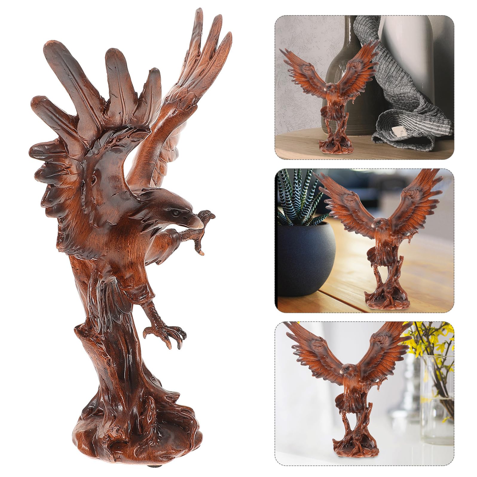 PACKOVE Statua Raffinato in di e Sintetica Resina Spiegate Stilosa, Decorazione da Scrivania Ufficio e Tavolo D'ingresso