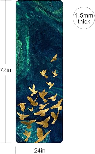 Miniatura 2 de nuveti Alfombrilla de yoga de viaje estampada, 116 pulgadas de grosor, antideslizante, con bolsa de transporte, plegable, ligera, gamuza y goma