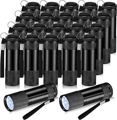 Miniatura 1 de VIHOSE 20 mini linternas a granel, luz de aluminio brillante de mano con cordón, pequeñas linternas LED para niños lectura nocturna, emergencia,