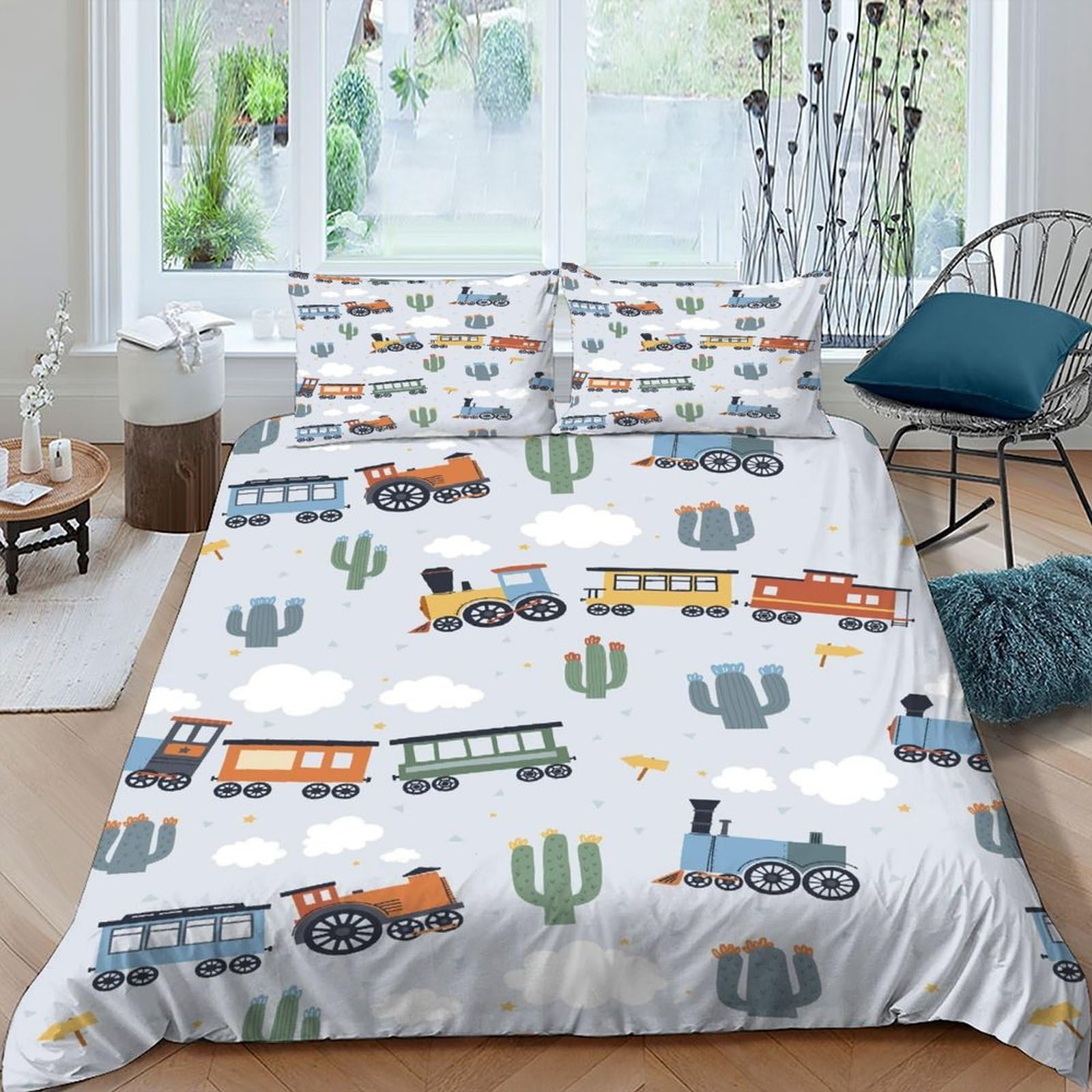 Housse de couette kaktus pour une ambiance végétale et naturelle dans votre chambre king size
