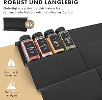 EDELHAUS Fűszertartó Fiók 24 Üveggel Címkékkel Konyhai Szervező 7
