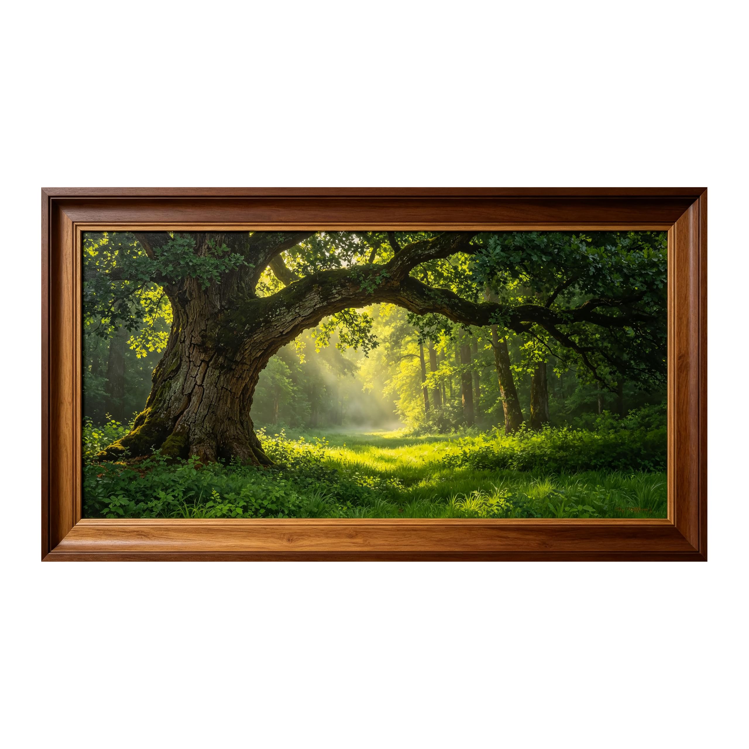 Yzpallescene Art260711155 3D Framed Wall Art Ancient Forest Sunbeam Landscape Large Size Selfadhesive Removable Wall Decor Prints Artwork For Living Room Bedroom Office