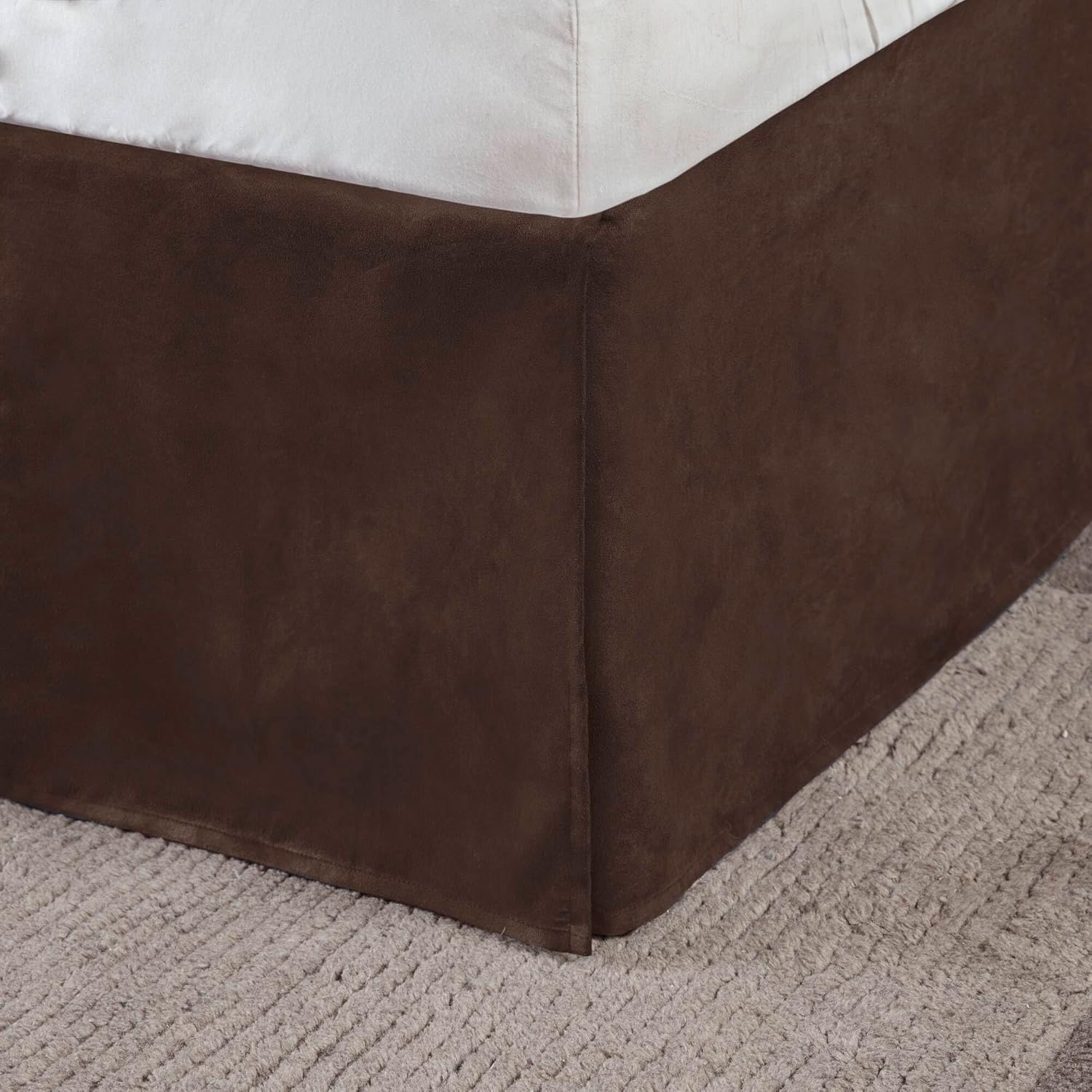 Madison Park Boone Cozy Comforter Set, Faux Suede, Deluxe Hotel Styling All Season Down Alternative Bedding Matching Shams, Decorative Pillow, King (104 in x 92 in), Rustic Brown 7 Piece - Image 14