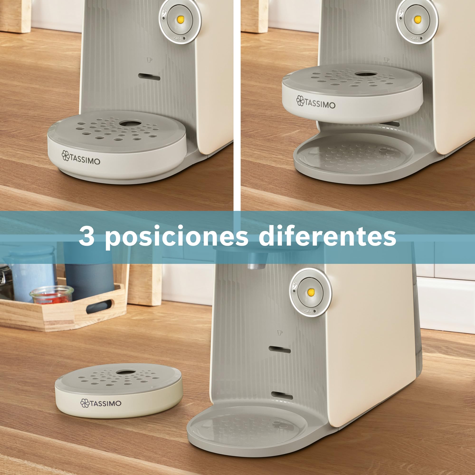 Bosch - Cafetera Multibebida Tassimo Finesse Friendly, 1400W, INTELLIBREW™, Beige, TAS167P