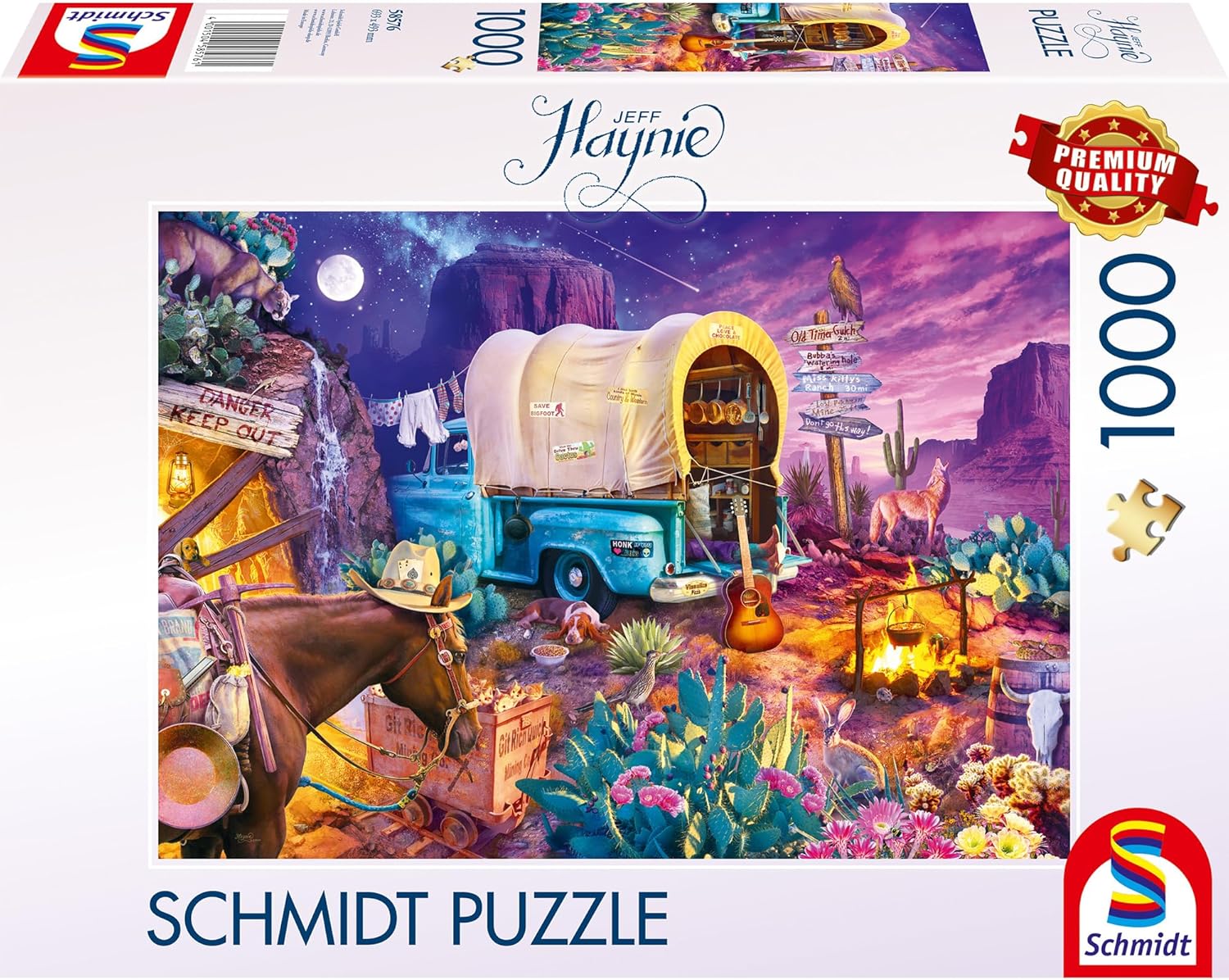 Schmidt Spiele 58576 Jeff Haynie Romantic Wild West Camping, 1000 Piece Puzzle