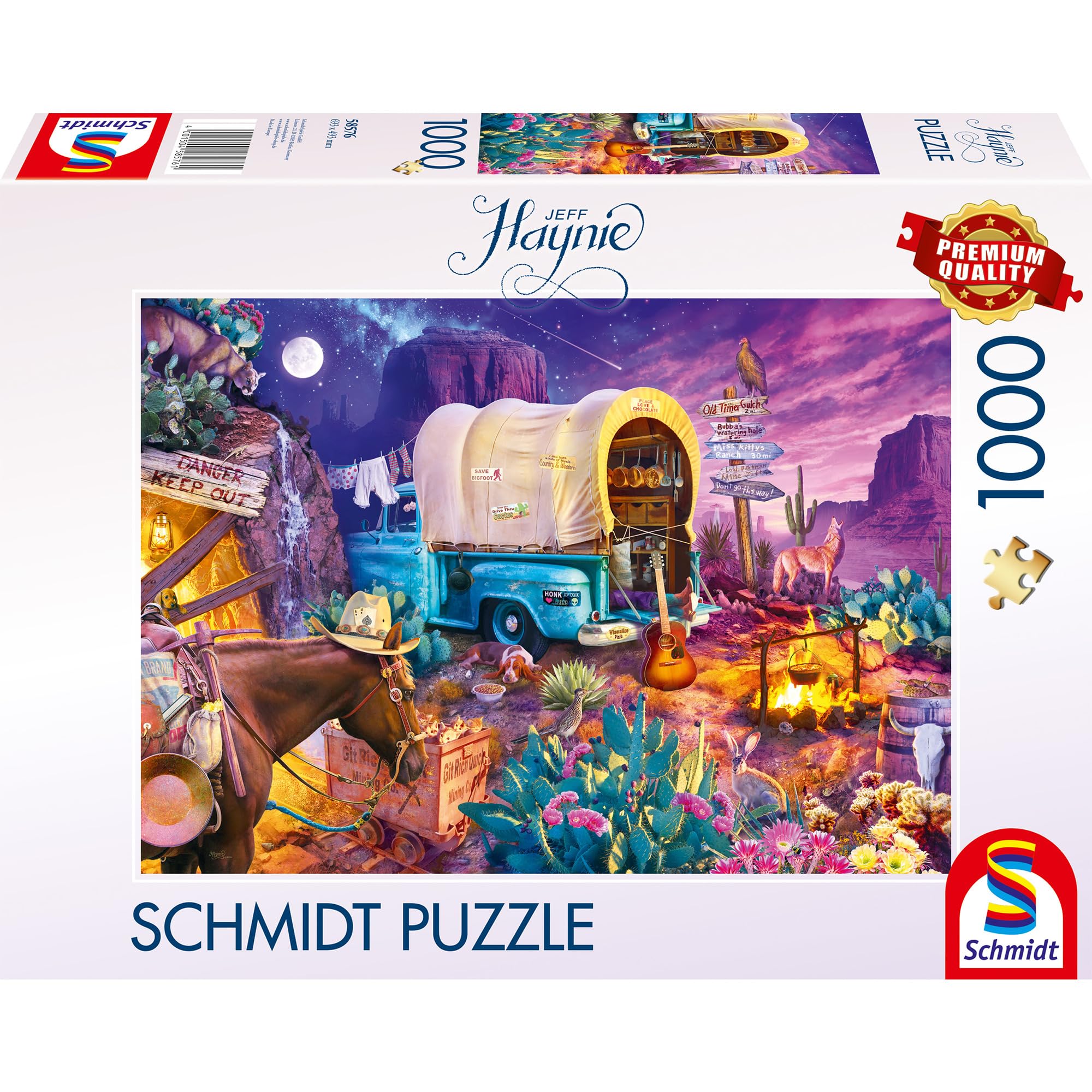 Schmidt Games 58576 Jeff Haynie, Romantic Wild West Camping, 1000 Piece Jigsaw Puzzle