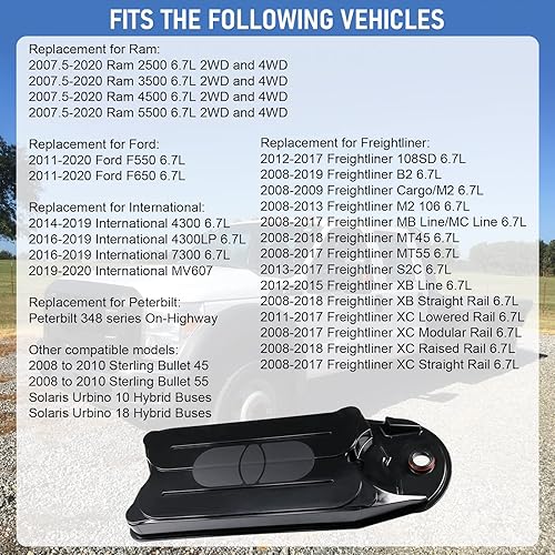 Miniatura 4 de Filtro de ventilación del cárter para 2007-2020 Ram 2500 3500 4500 5500 2011-2020 Ford F550 F650 Reemplazo # CV52001, 68002433AA, 68002433AB