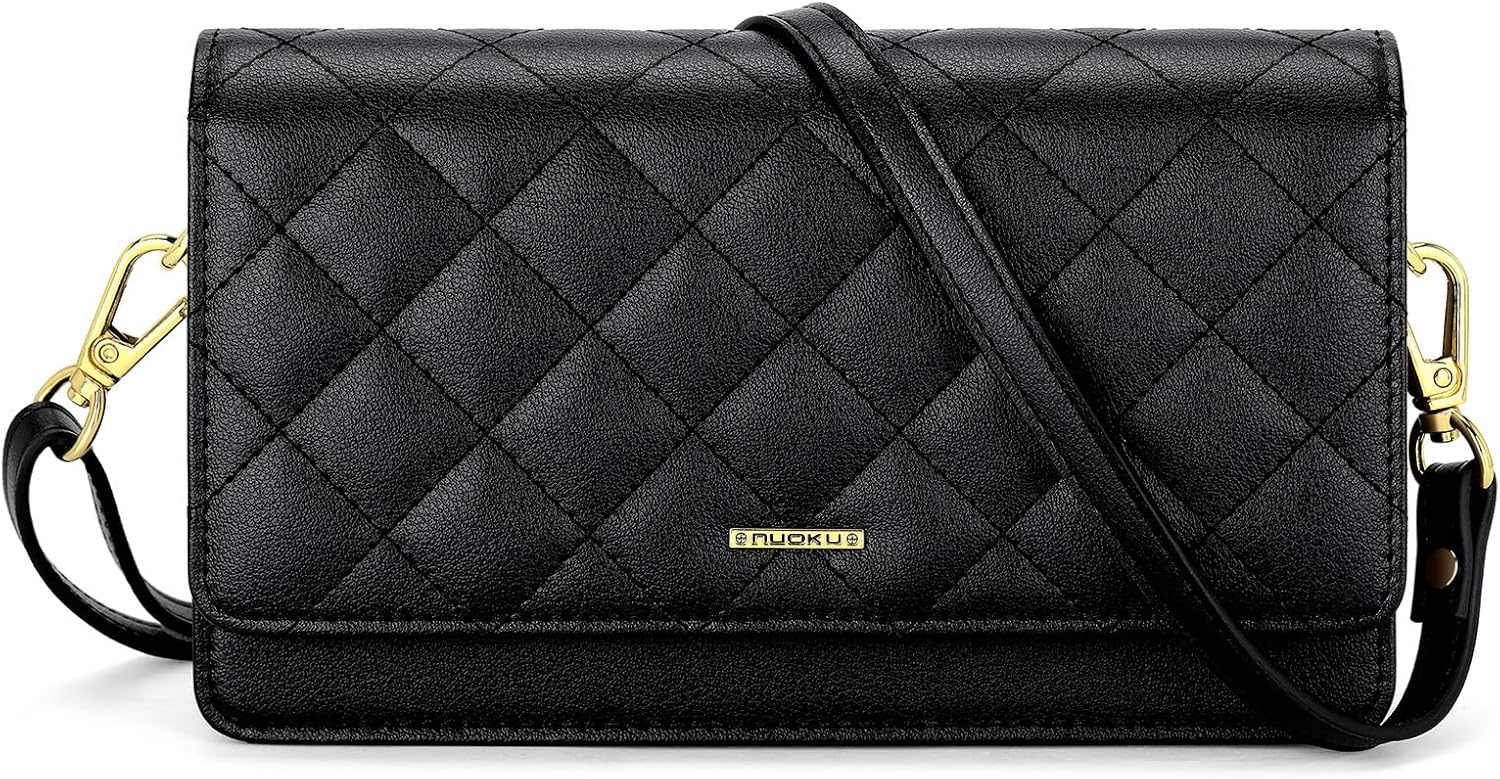 nuoku Crossbody Bag for Women Cellphone Little Purse with Credit Card Slots Lightweight Leather Wristlet Wallet | Cellphone, Little Purse, Lightweight