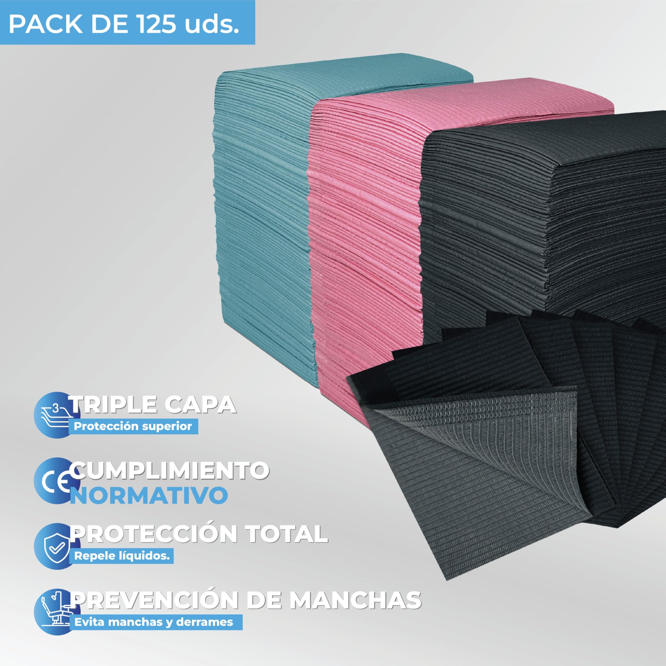 Baberos Desechables Impermeables 45x33 cm para Dentistas y Tatuadores
