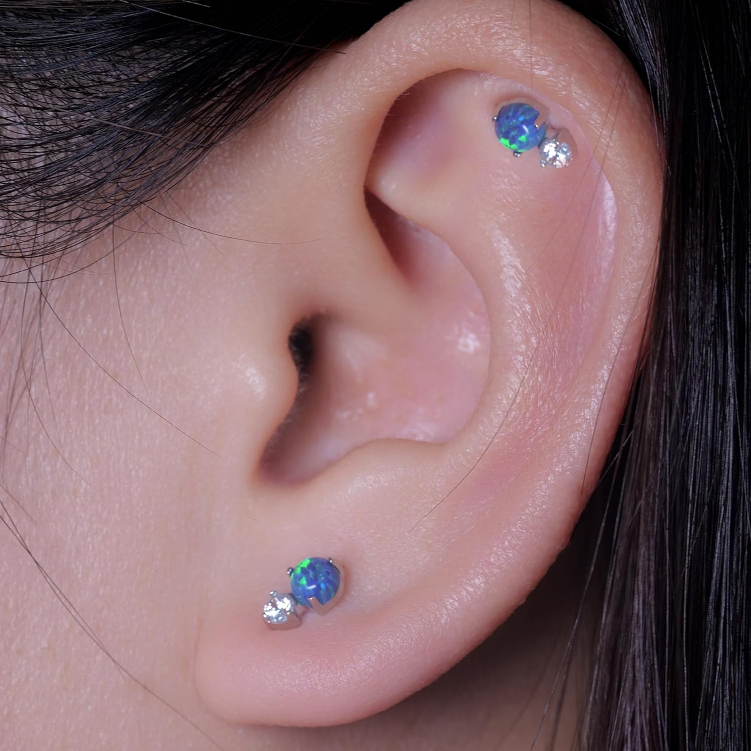 limerencia Hypoallergenic G23 Implant Grade Titanium Screw Back Earrings Tragus 20G Helix F136 Piercing Post for Sensitive Ears Cartilage - Image 3