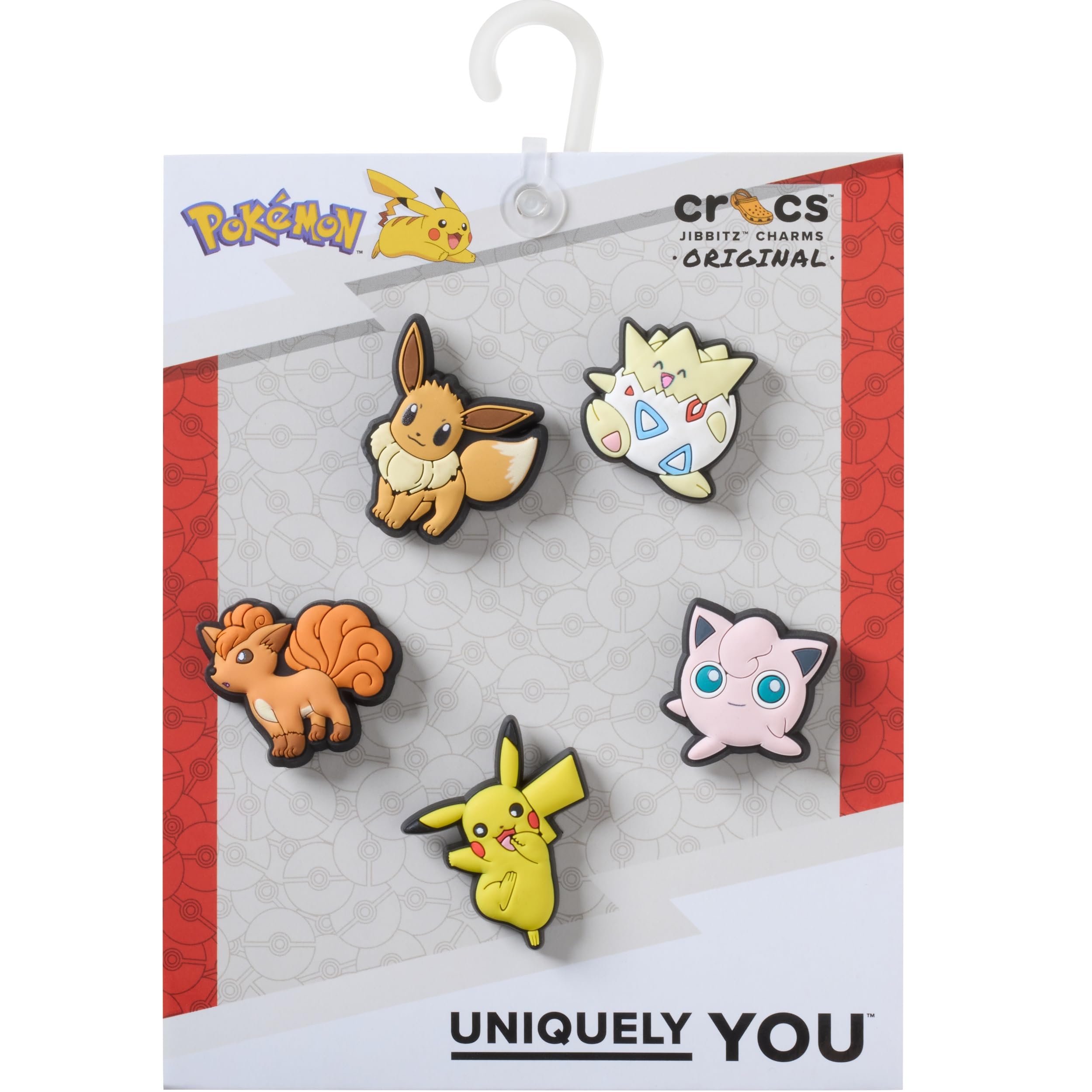 Crocs Unisex Pokemon Character 5-pak zawieszek do butów, wielokolorowe, jeden rozmiar, wielobarwny, Rozmiar Uniwersalny