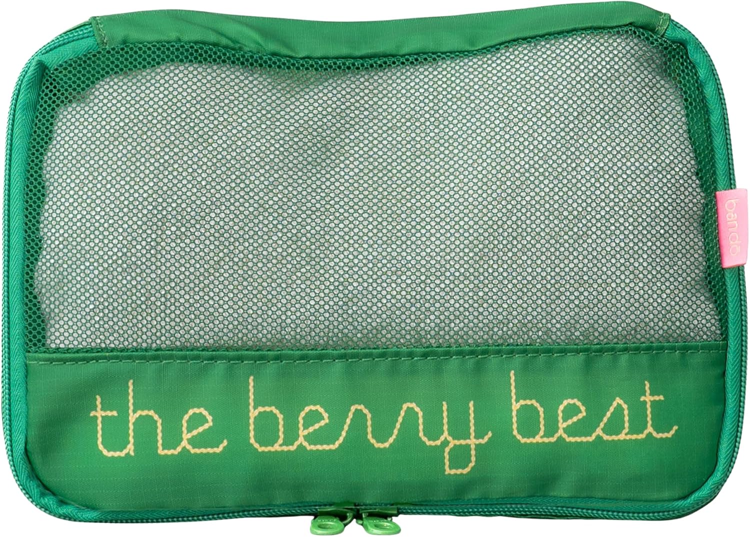 ban.do Getaway Polyester and Mesh Fruit Theme Packing Cube Set, Includes 4 Foldable Luggage Organizers in Various Sizes (J'adore Les Cerises)