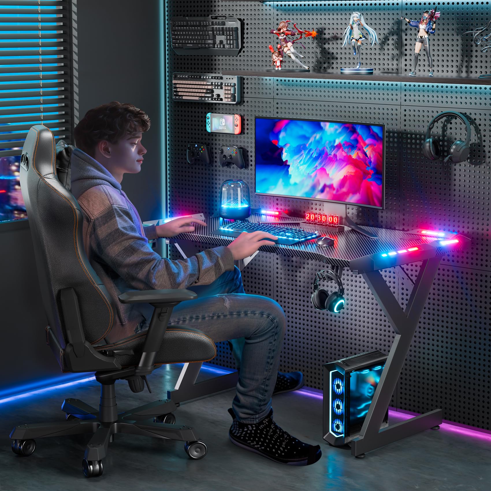 Sedia Gaming MY SIT Scrivania Gaming 140 Cm TITAN Con