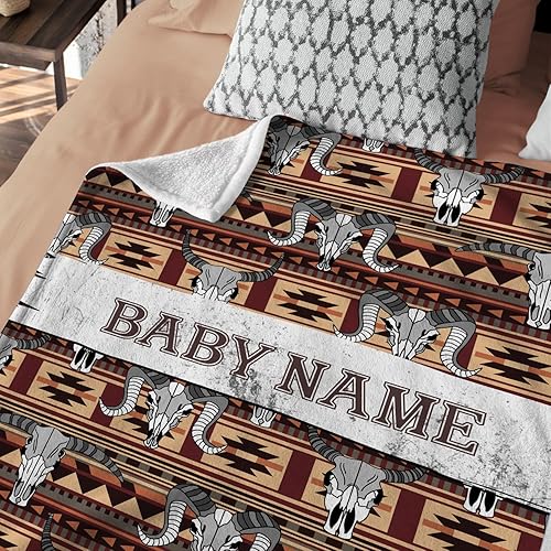 Miniatura 95 de Manta de bebé occidental, mantas de bebé personalizadas para niños, manta de vaquero para niños y niñas, manta de felpa personalizada con nombre