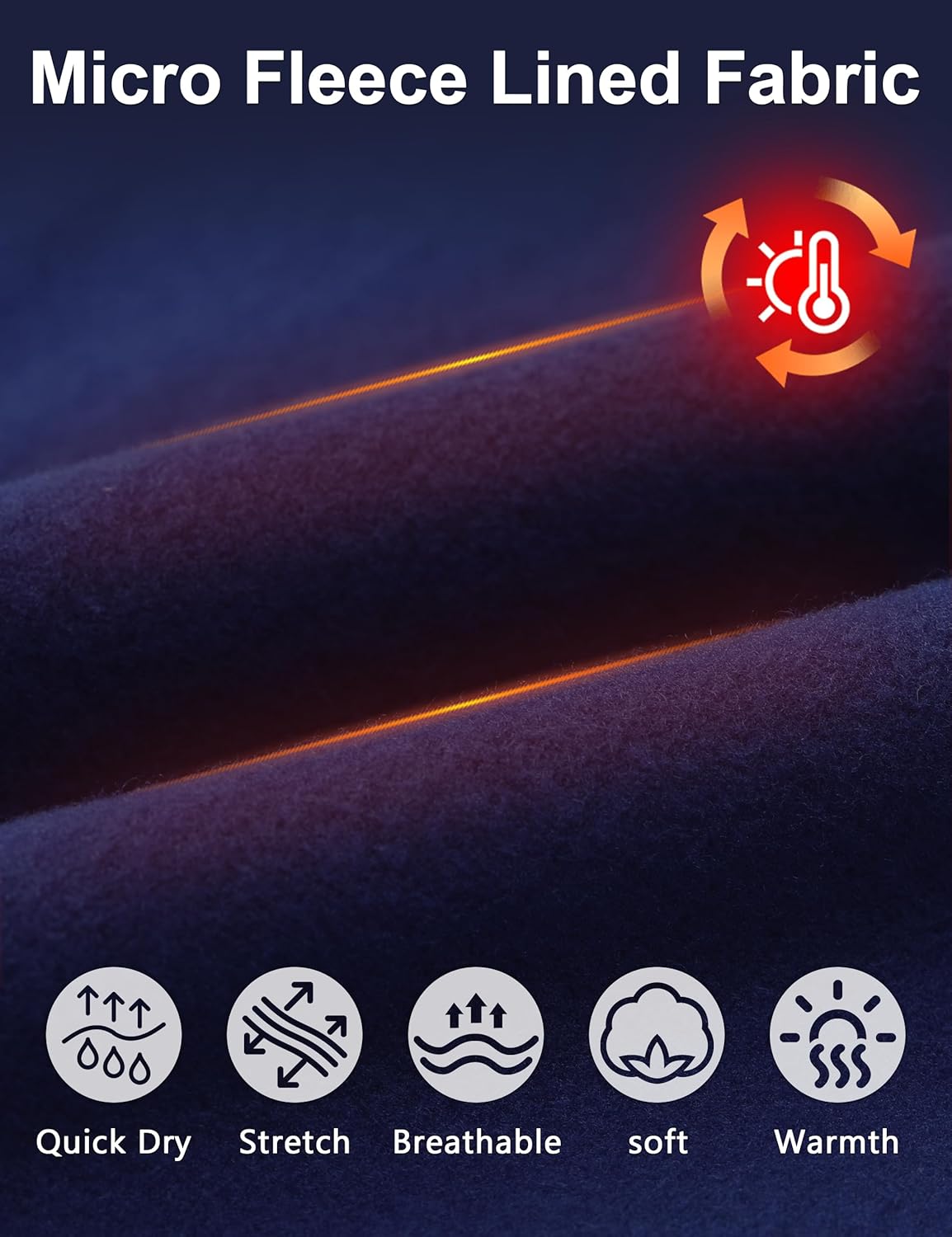 Mens Thermal Compression Pants, Fleece Lined Athletic Leggings Running Tights, Cold Weather Base Layer Winter Gear - Image 3