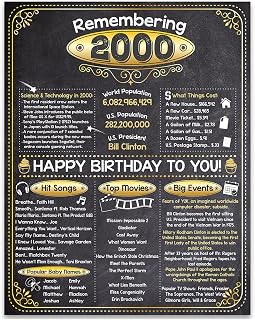 26th Birthday Party Decorations for 26th Birthday (Twenty-Six) – Remembering the Year 2000 – Party Supplies – Gifts for Men and Women Turning 26 – Back in 2000 Birthday 11x14 Unframed Print
