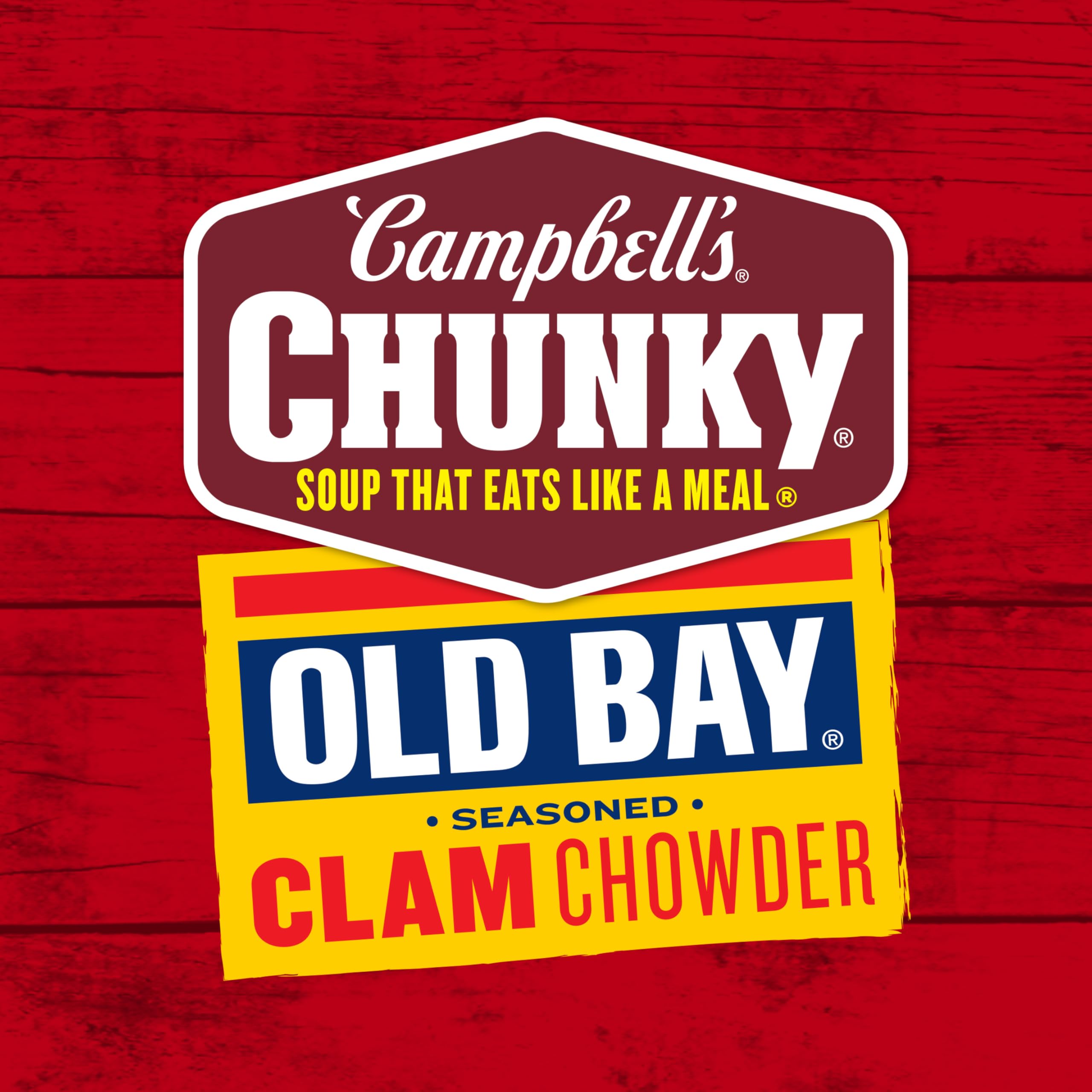Campbell's Sopa gruesa, sopa de mariscos sazonada Old Bay, lata de 18 onzas