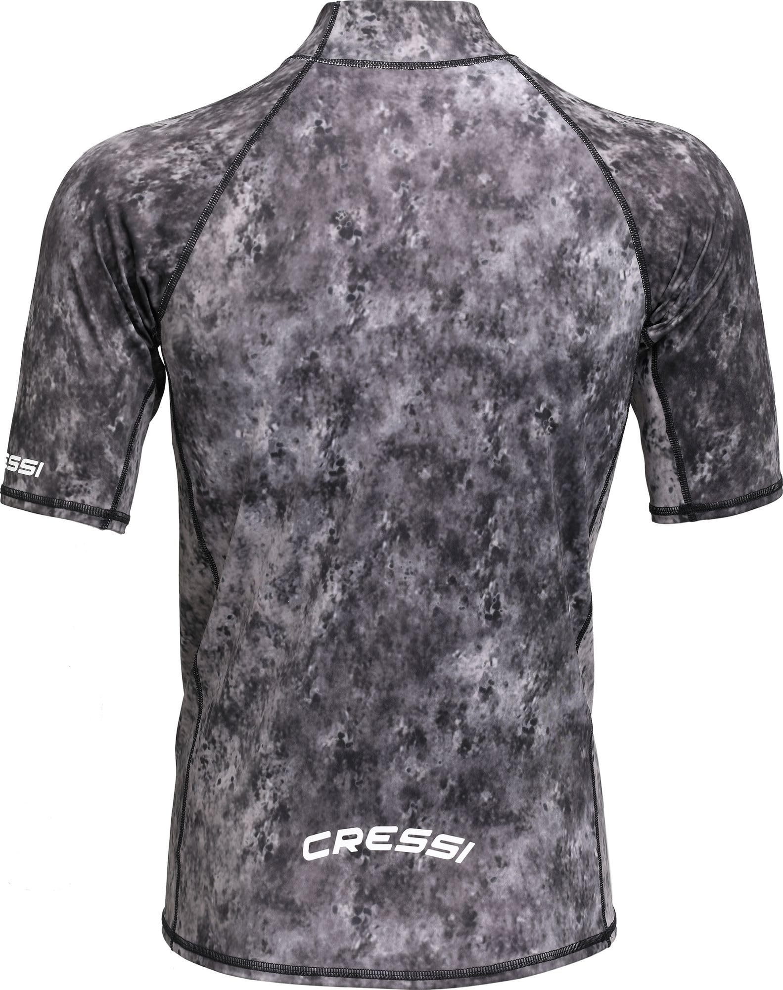 Cressi Rash Guard Man - Camiseta Protectora de Manga Corta para Hombre en Tejido Elástico Especial