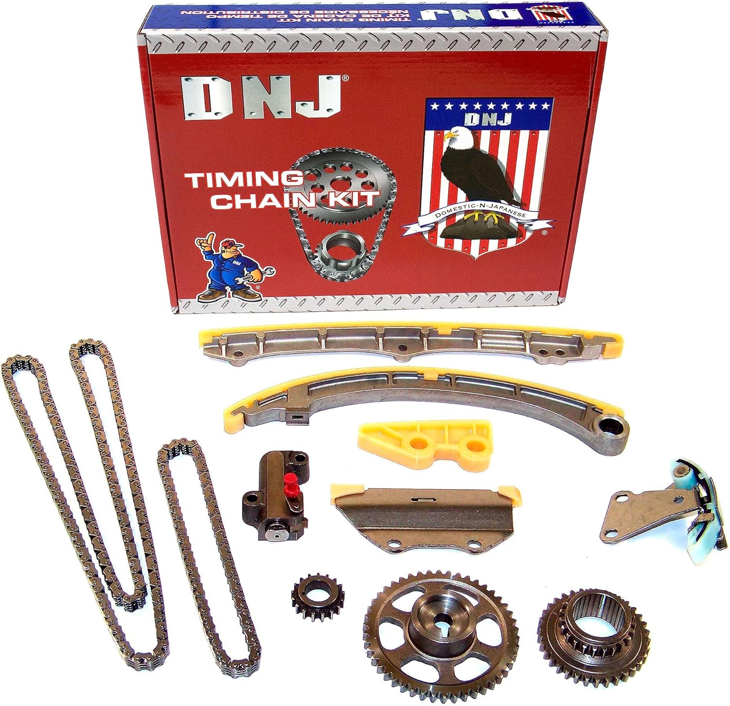 DNJ TK216 Timing Chain Kit for 2002-2006 Acura Honda Civic RSX 2.0L L4 16V DOHC 1998cc