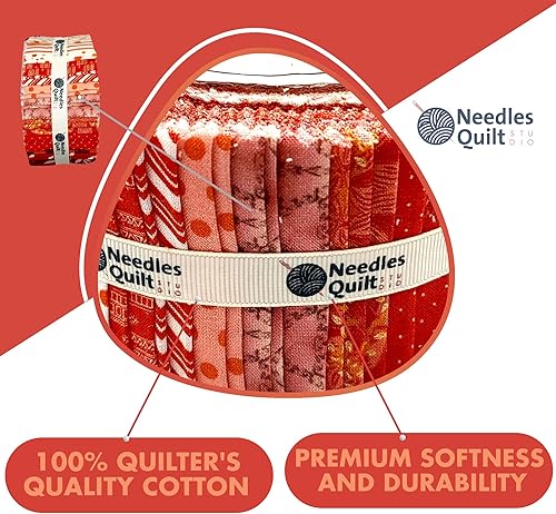 Miniatura 5 de (Tuscan Sunset) 40 tiras de tela de gelatina de 2.5 x 44 pulgadas  Paquetes de tiras de algodón - Rollos de gelatina para acolchar, telas surtidas,