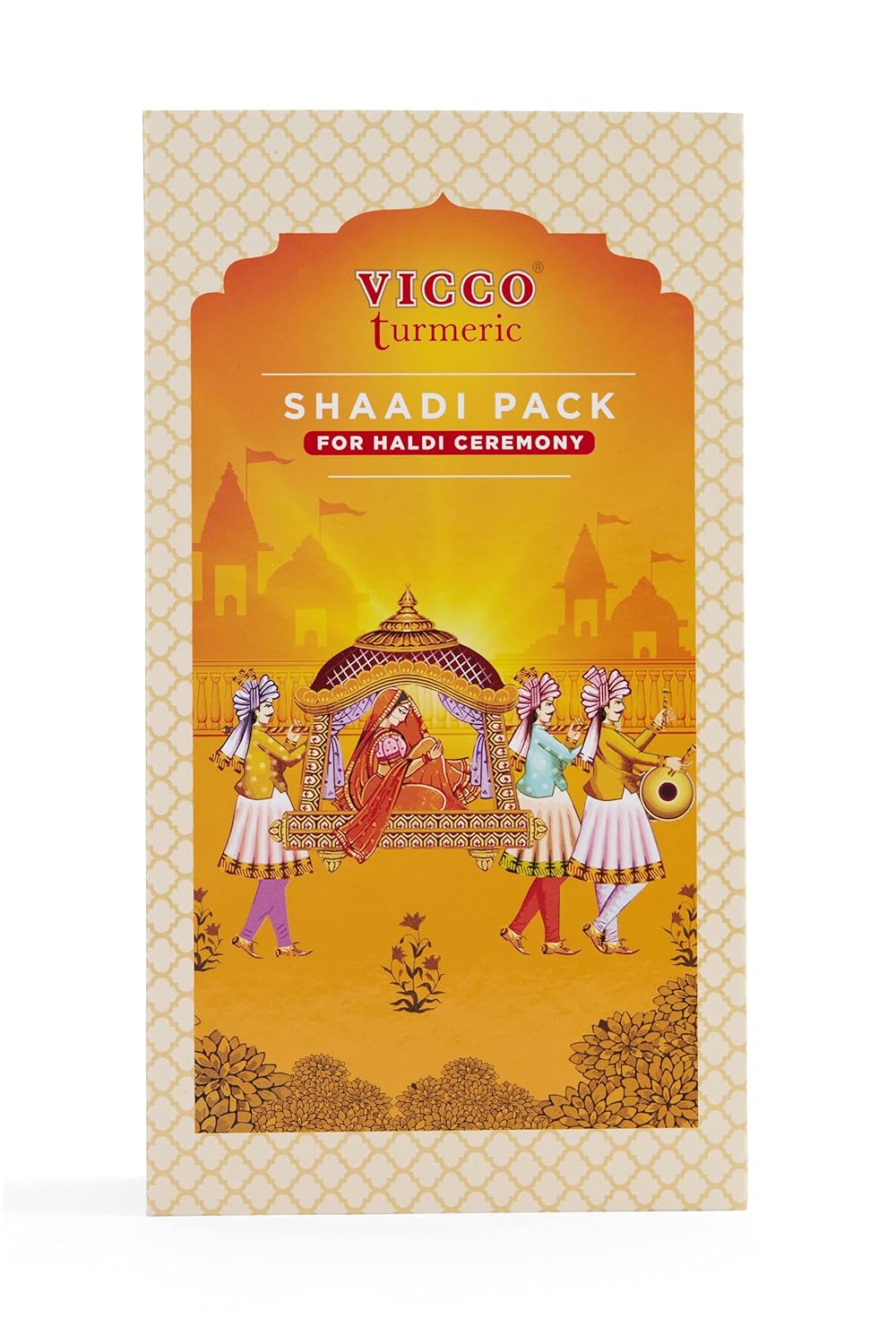 Vicco Turmeric Shaadi Haldi Pack | Ready-to-Use, Stain-Free Ubtan for Wedding Ceremony | Natural Turmeric Paste for Radiant Glow | Smooth, Easy Application | Suitable for All Skin Types [200g | Pack Of 1]