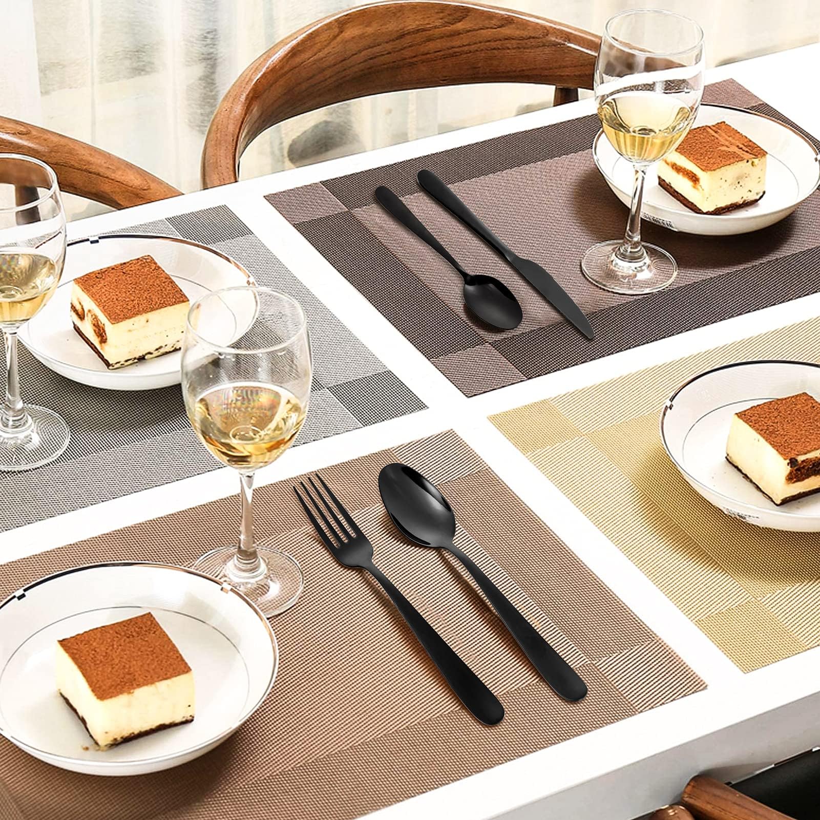 Garvee Besteck Set 12 Personen, 60 teilig Edelstahl Besteckset, Essbesteck Set mit Messer Gabel Löffel-perfekt für Küche & Restaurant
