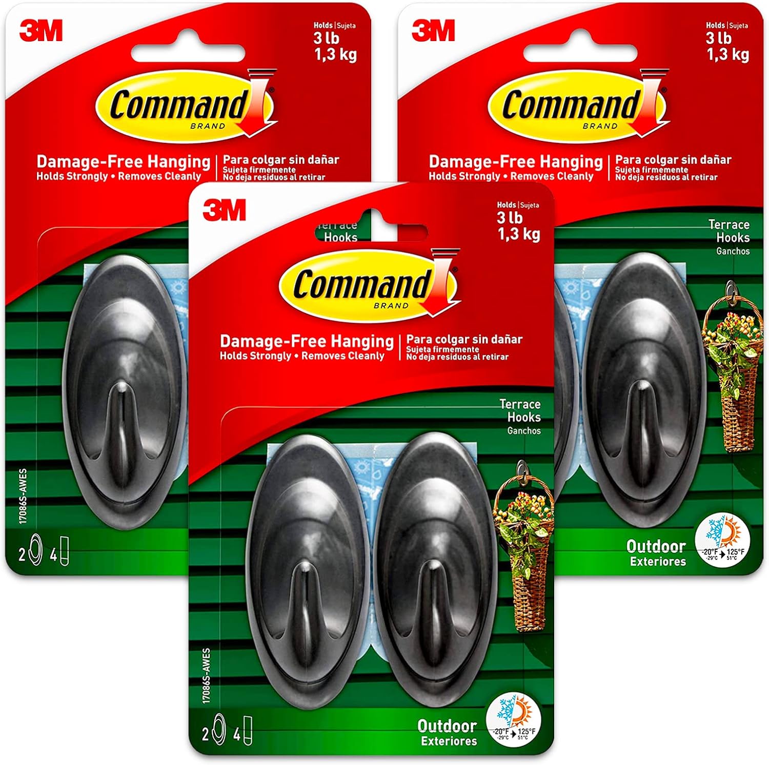 Command Hooks Bundle 6 Pack Command Outdoor Hooks with