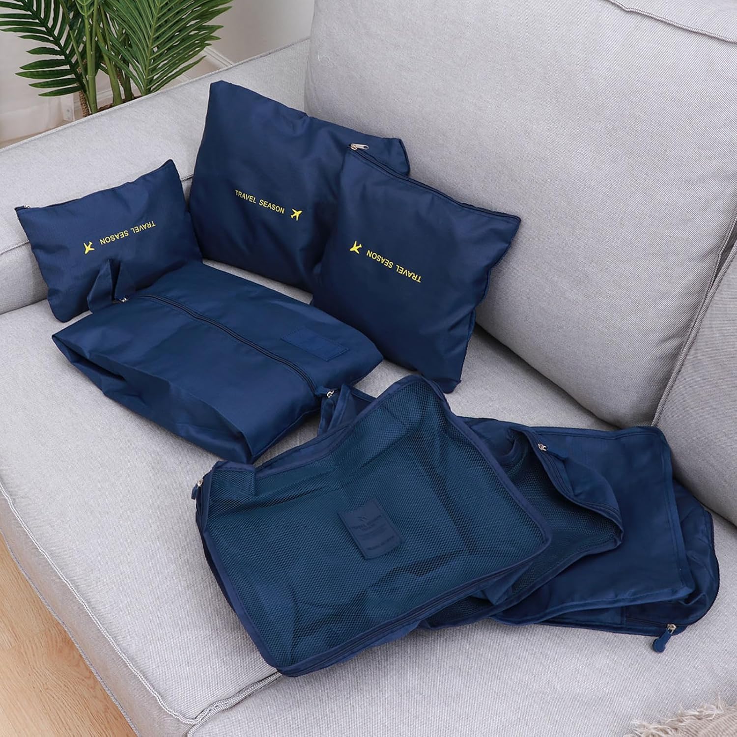 7pcs Waterproof Travel Storage Bag Nylon Packing Organizers image 5