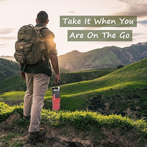 Miniatura 6 de Vaso de 30 onzas con asa y pajilla, botella de agua de acero inoxidable con aislamiento de doble pared con tapa con asa superior, vaso a prueba de