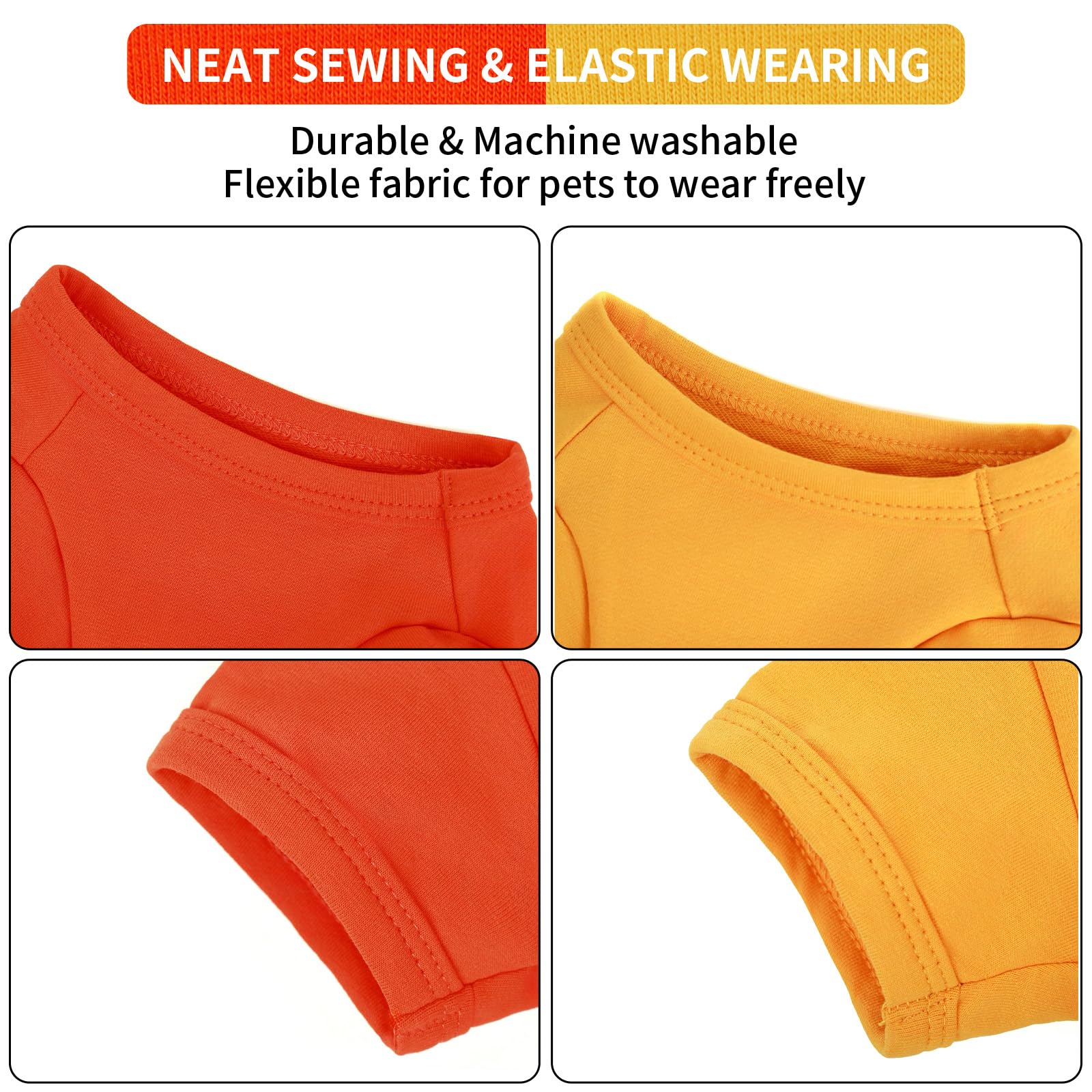 Koneseve Camisetas para perros, ropa de algodón transpirable para perros, camiseta elástica para perros pequeños, medianos y grandes, camisa suave para cachorros, ropa para gatitos, camiseta en