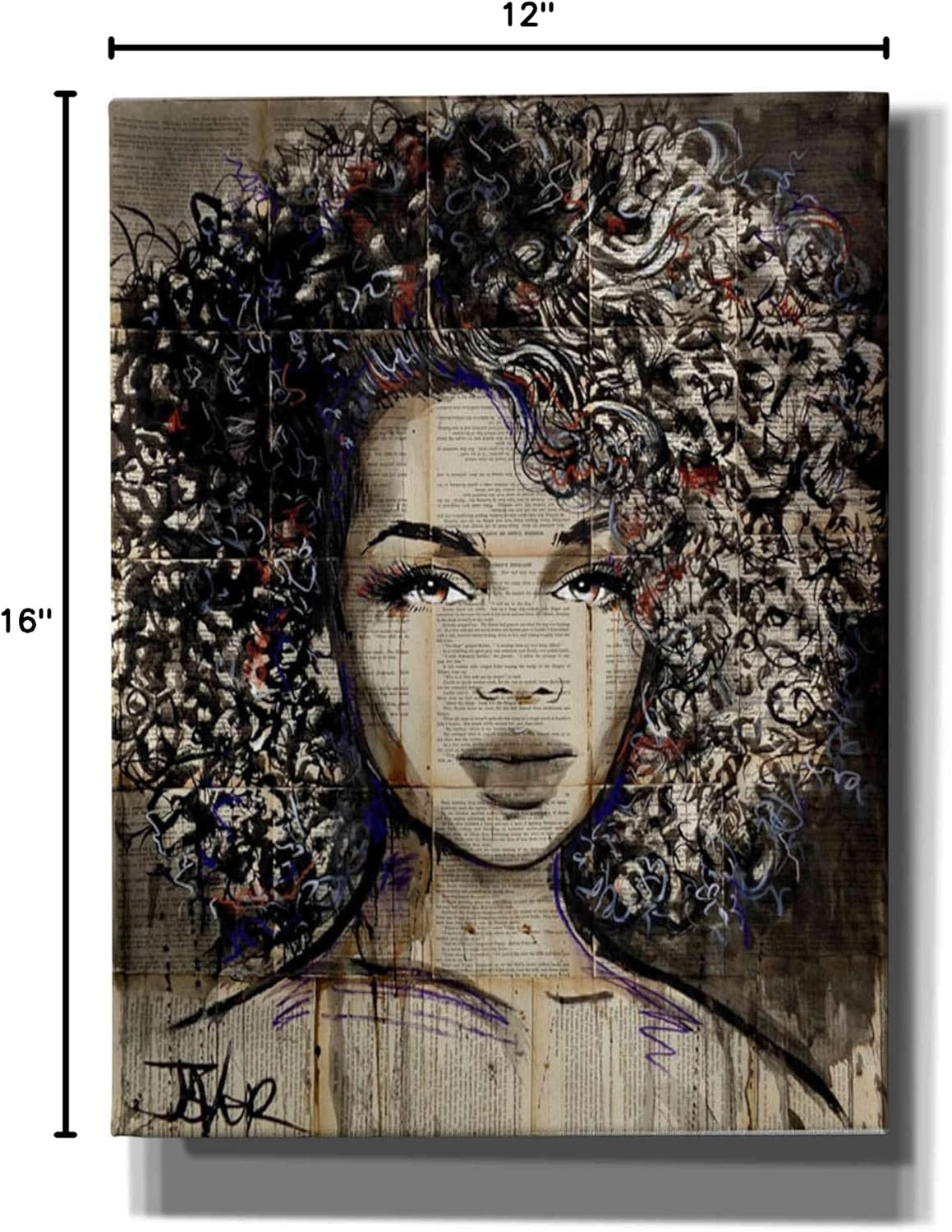 Epic Graffiti 'Wonder' by Loui Jover, Canvas Wall Art, 12"x16"
