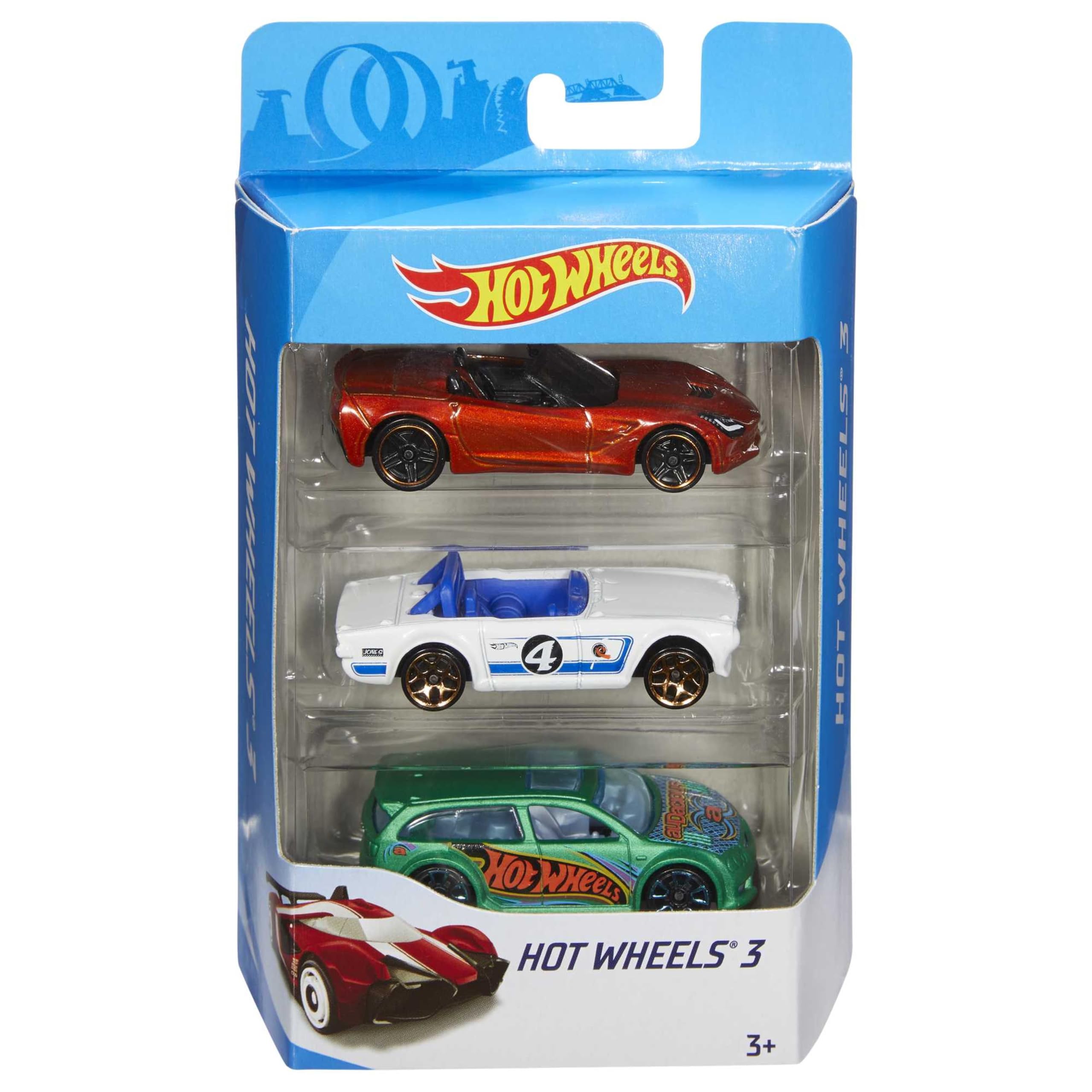 Amazon.com: Hot Wheels 3 Car Pack, Multipack of 3 Vehicles