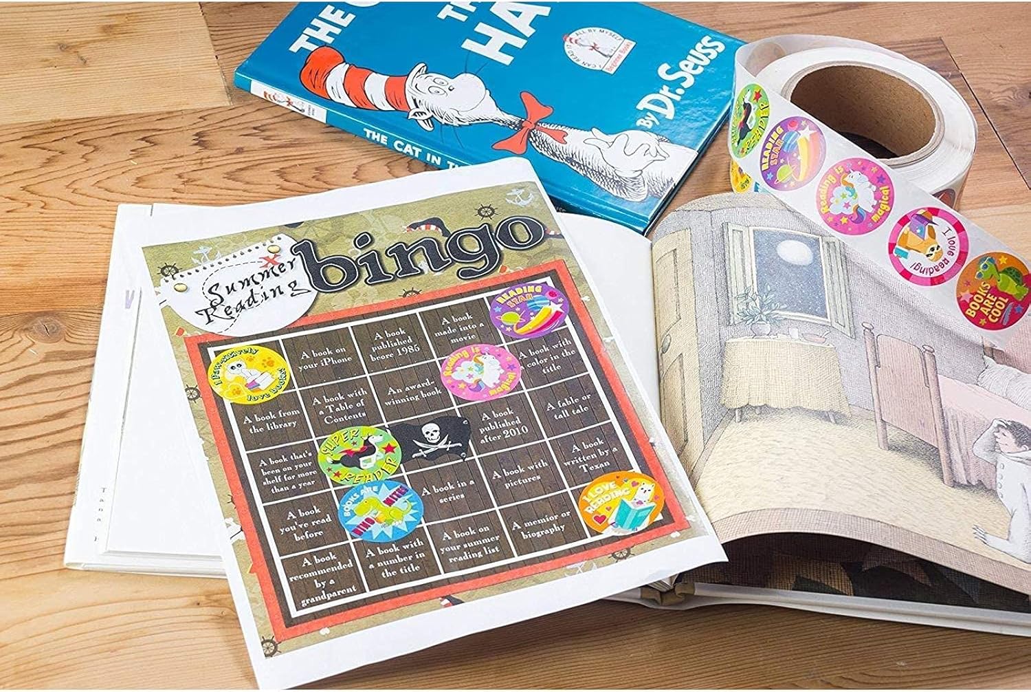 Motivational Reading Reward Stickers for Teachers, Sticker Roll (1000 Pieces) : Office Products