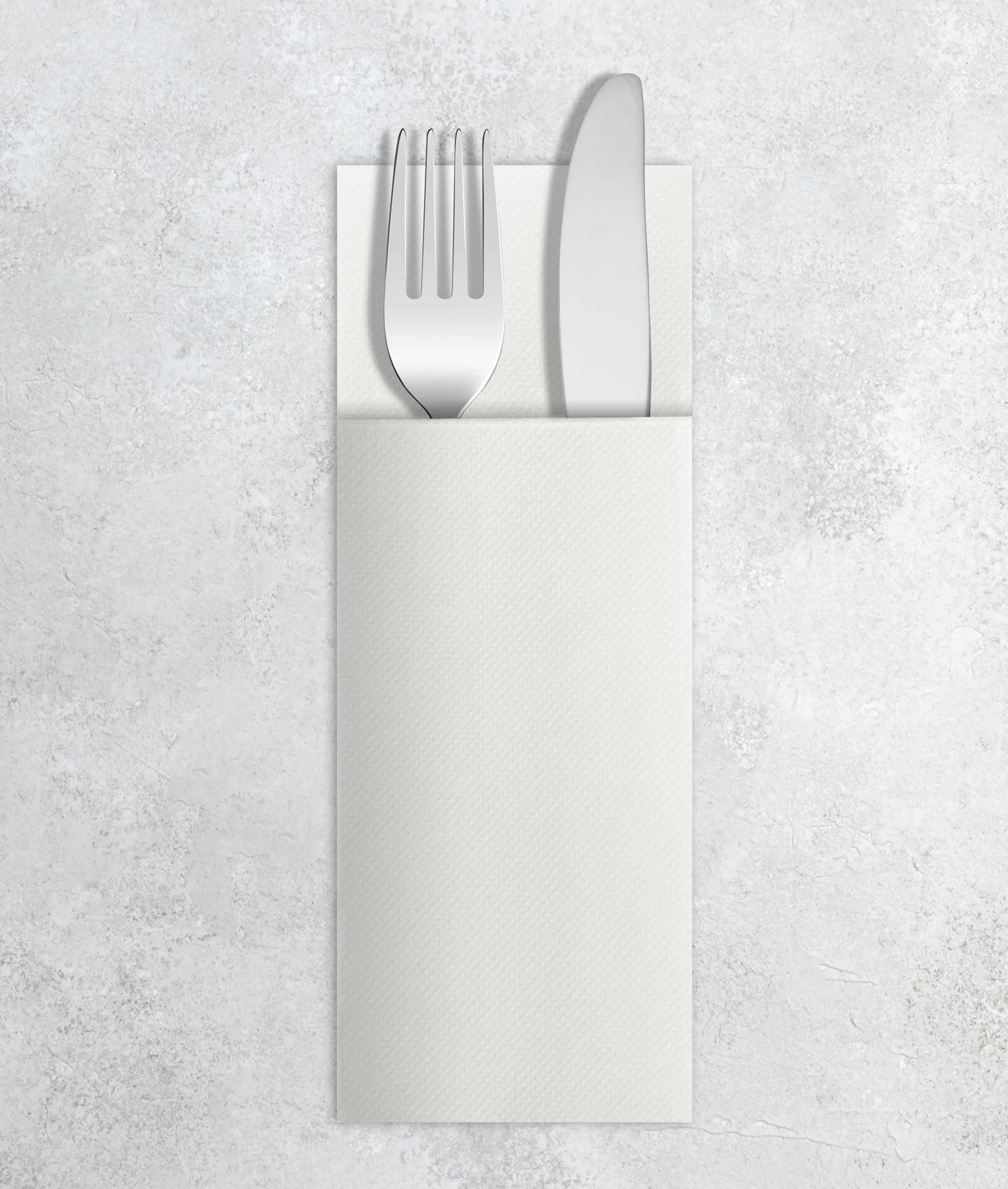 VelaHub Airlaid 50 Cutlery Napkins, High-Quality Disposable Napkins, 32 x 40 cm, Black