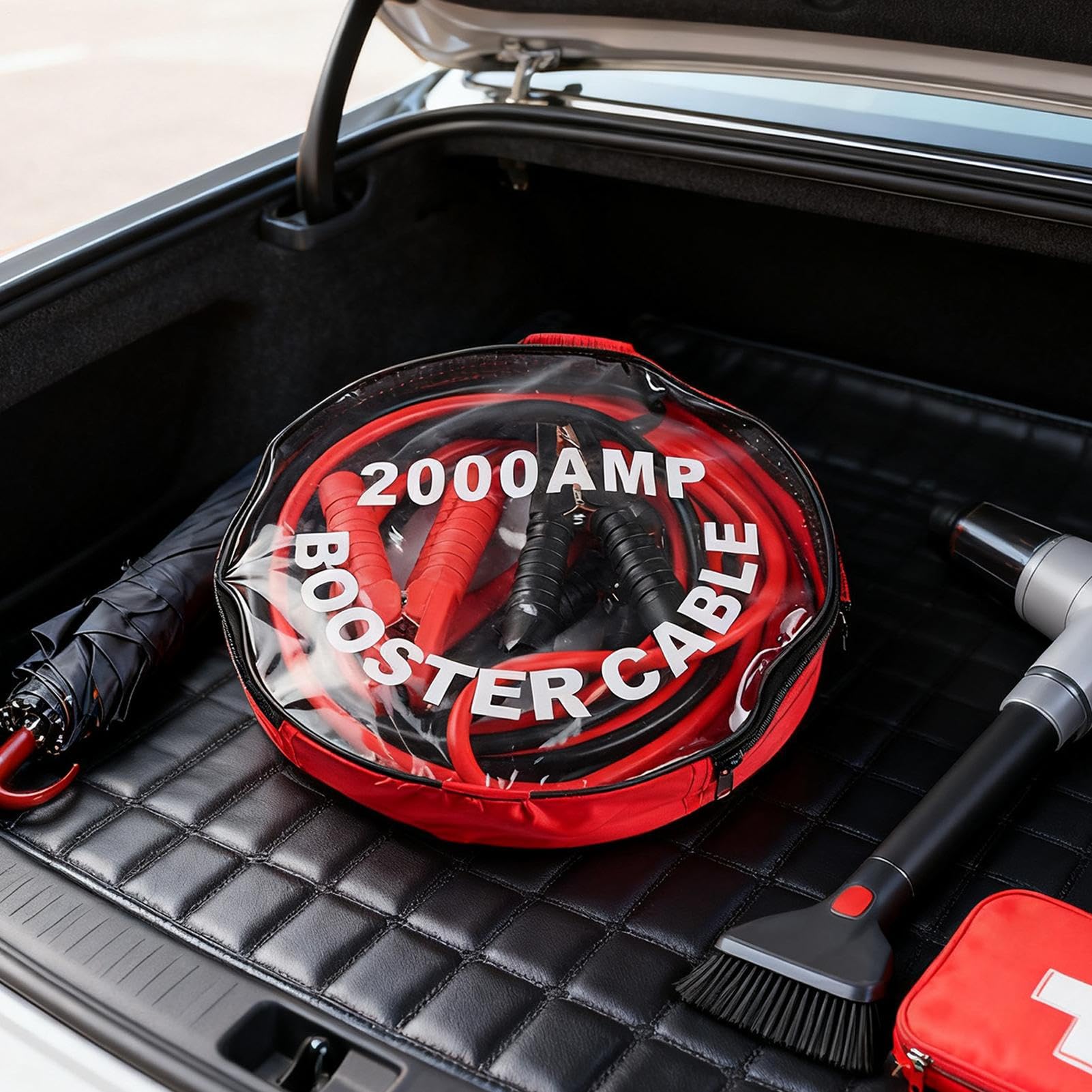 Cables De Arranque Portátiles para Batería De Coche 2000A 3 Metros/4 Metros | Cables De Arranque Para Batería De Coche Para Coche Vehículo Todoterreno Cortacésped Remolque Deportes