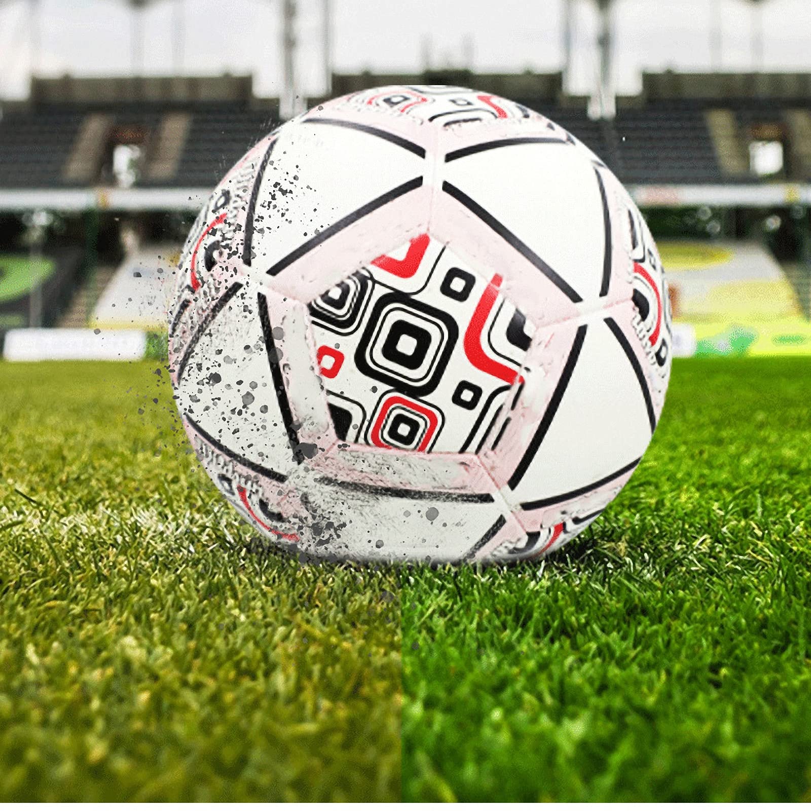 Balón de fútbol Luminoso Reflectante de tamaño 5 con Bomba,Pelota Entrenamiento Competencia para Estudiantes Adultos y niños,Football Fluorescente Brillante por la noche