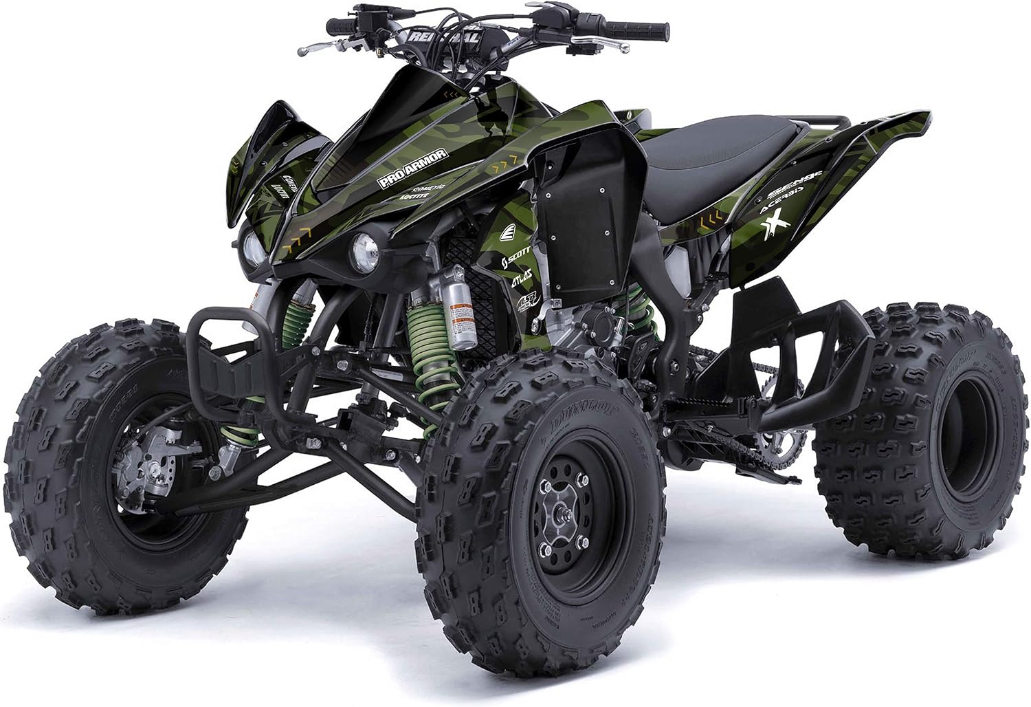 2003-2006 KFX 50 Apache Green Senge Graphics Kit Compatible with Kawasaki