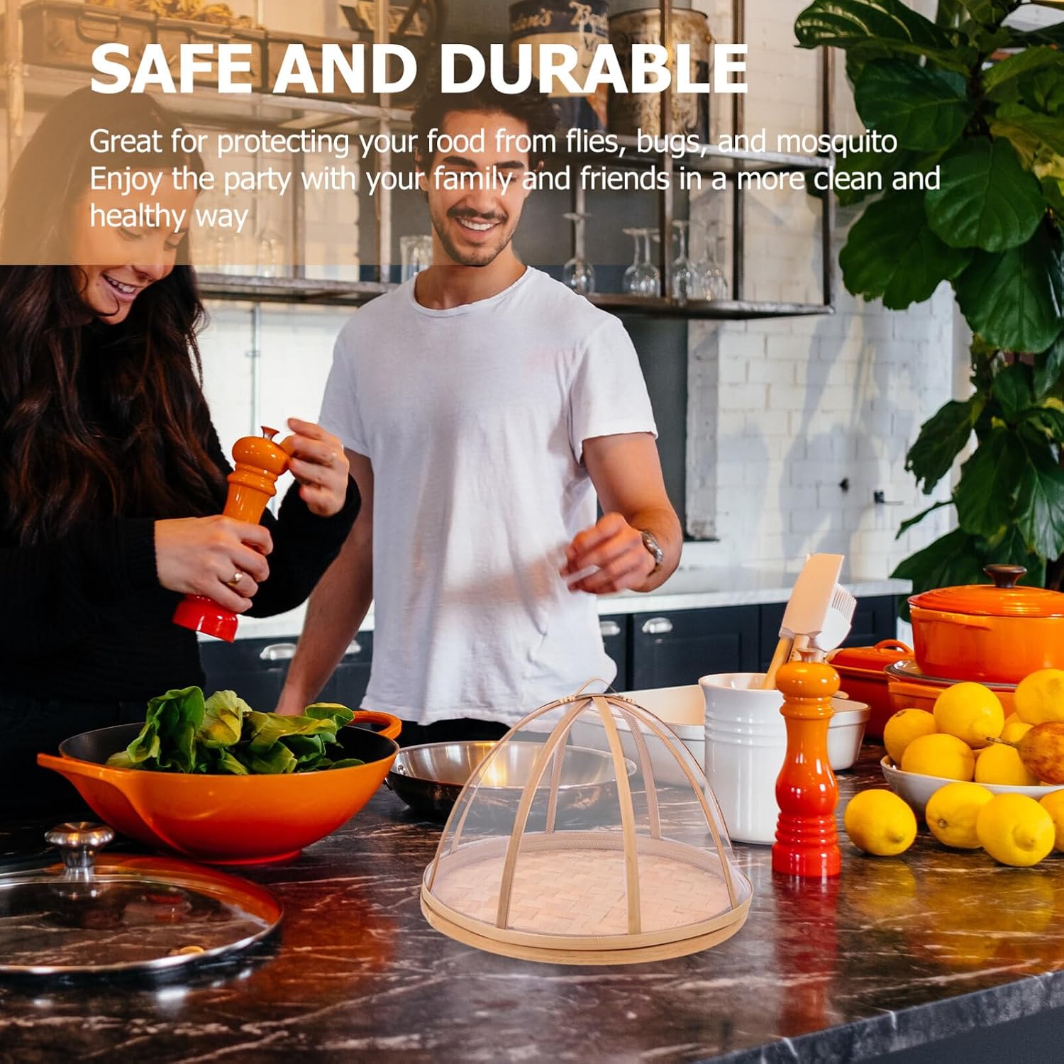 Cabilock 1pc Food Storage Cover High Density Gauze Dish Cover for Kitchen Use Shape for Outdoor Parties Picnics and Food
