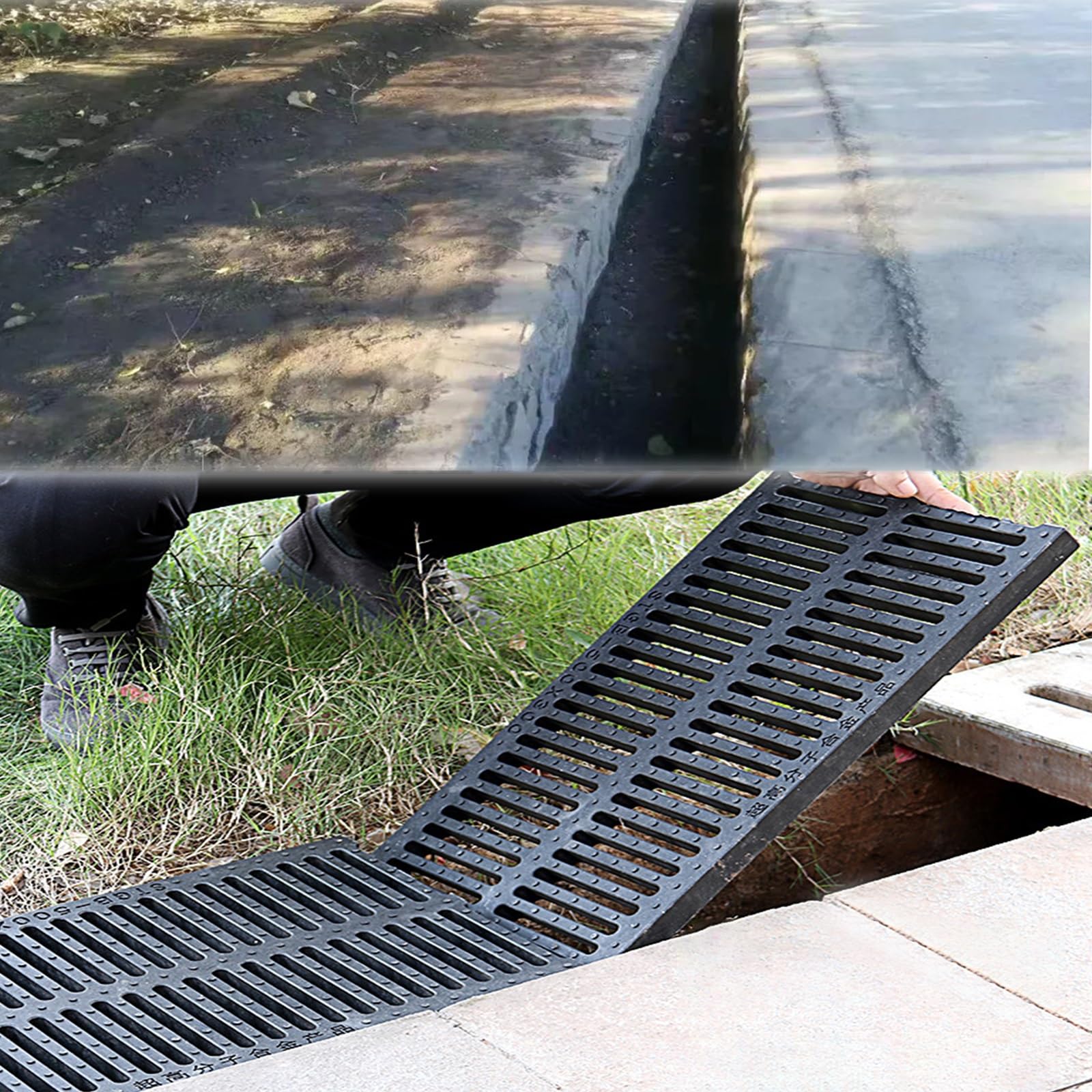 Rejilla de drenaje para jardín, zonas ajandinas y caminos exteriores de casas